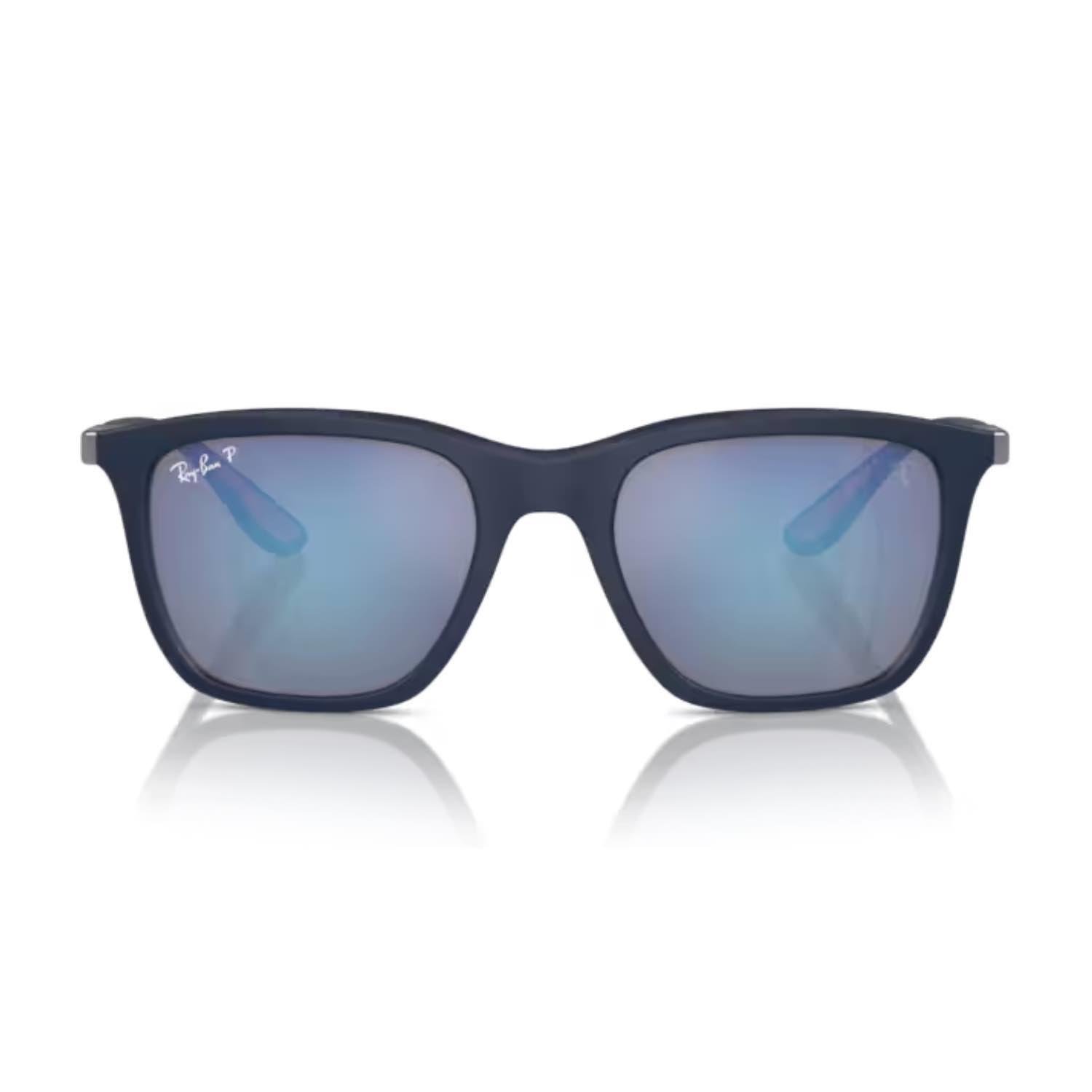 Ray-Ban RB 4433M F698H0 54 Scuderia Ferrarii Unisex Oval Mavi Kemik Güneş Gözlüğü