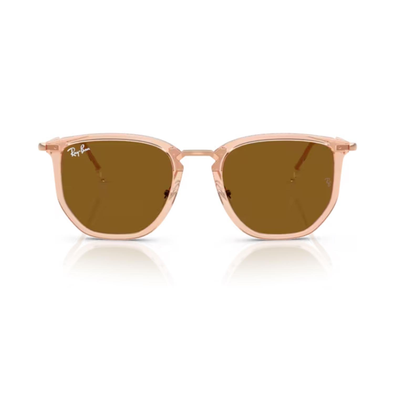 Ray-Ban RB 4451 680133 50 Unisex Geometrik Şeffaf Bej Kombine Güneş Gözlüğü