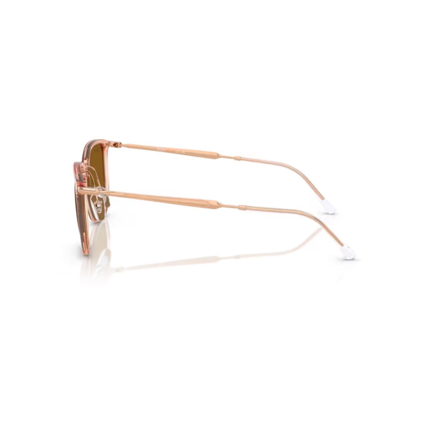 Ray-Ban RB 4451 680133 50 Unisex Geometrik Şeffaf Bej Kombine Güneş Gözlüğü