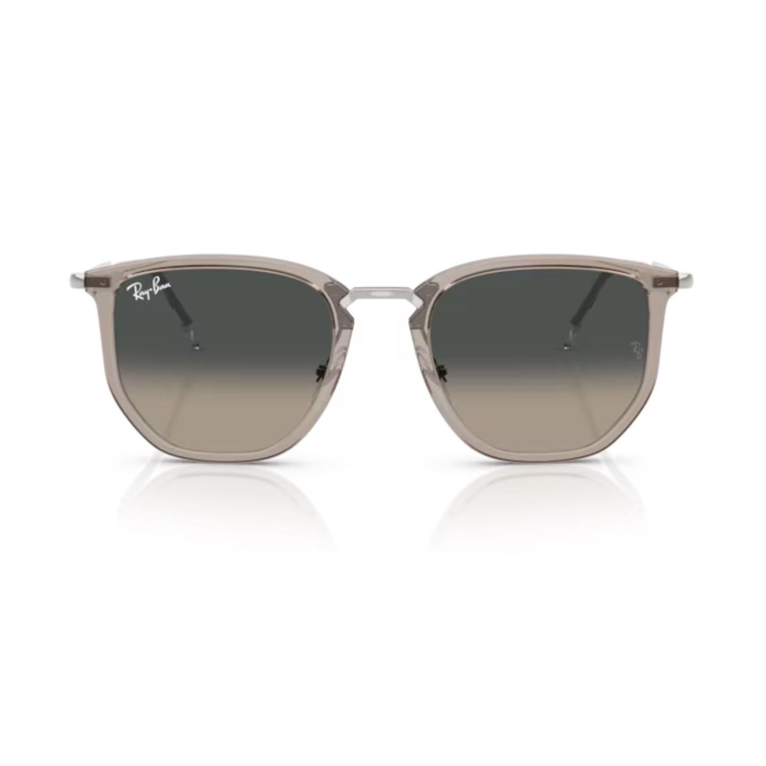 Ray-Ban RB 4451 680271 50 Unisex Geometrik Şeffaf Gri Kombine Kemik Güneş Gözlüğü