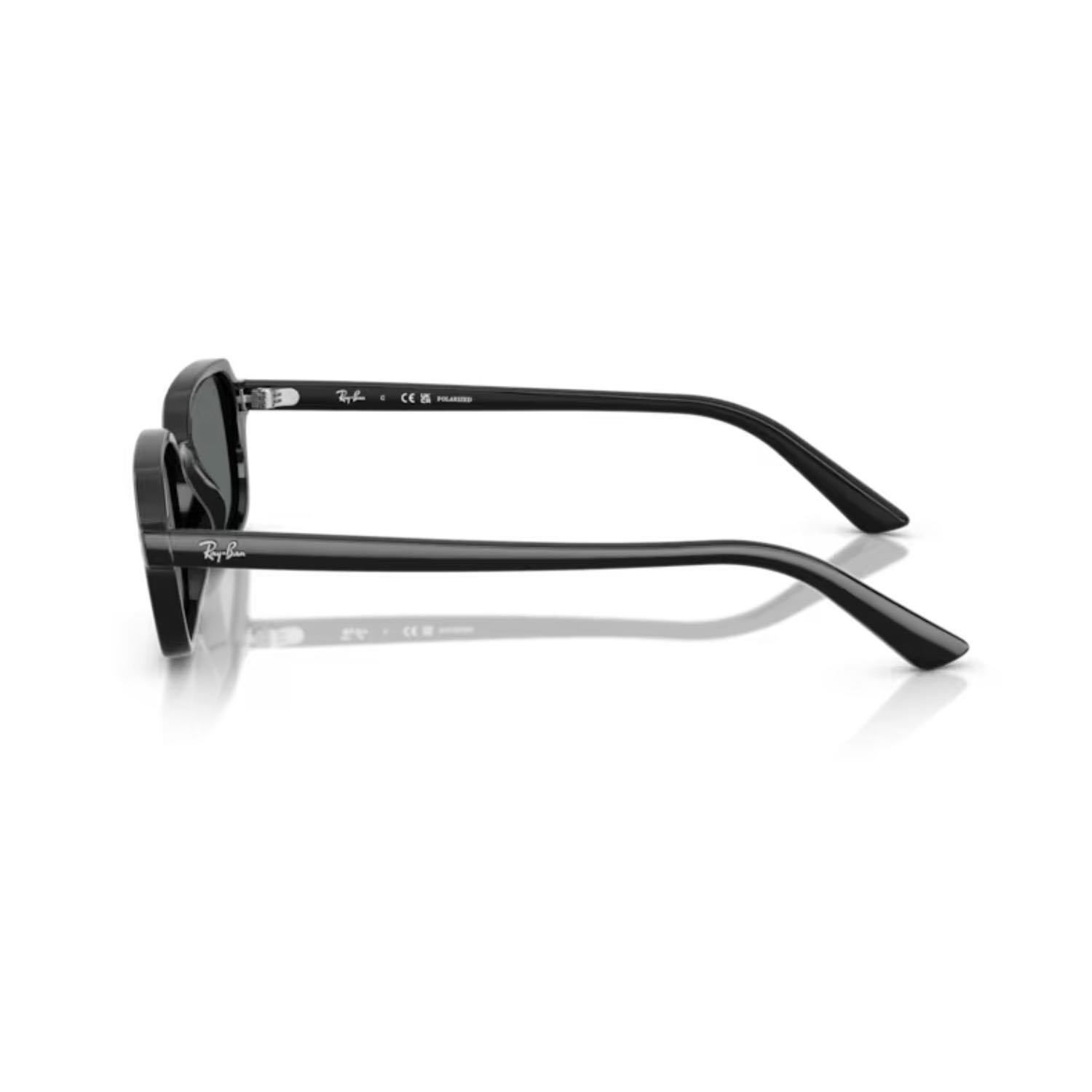 Ray-Ban RB 4455 667781 49 Polarize Zuri Unisex Yastık Siyah Kemik Güneş Gözlüğü