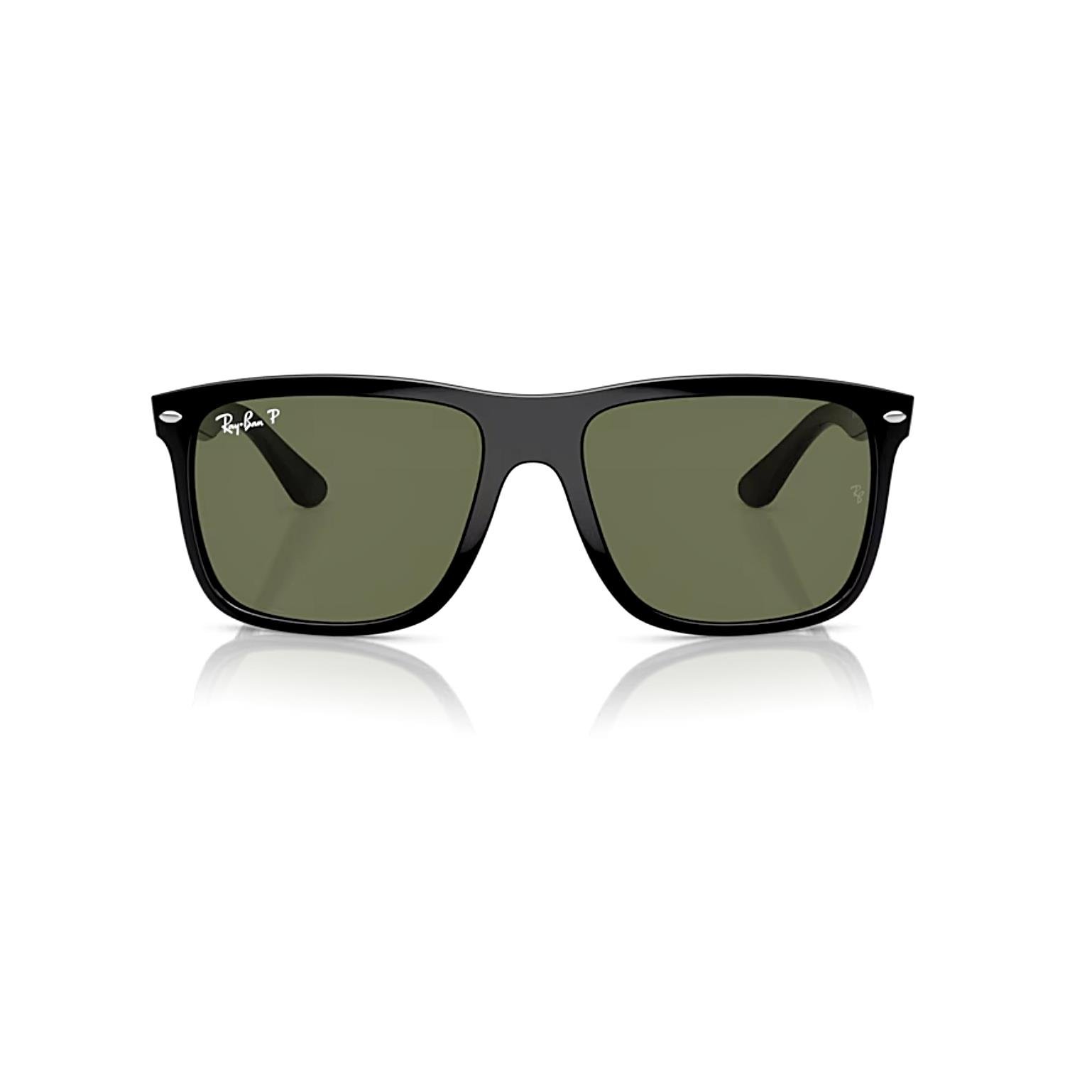 Ray-Ban RB 4547 60158 60 Boyfriend Two Polarize Unisex Kare Siyah Kemik Güneş Gözlüğü