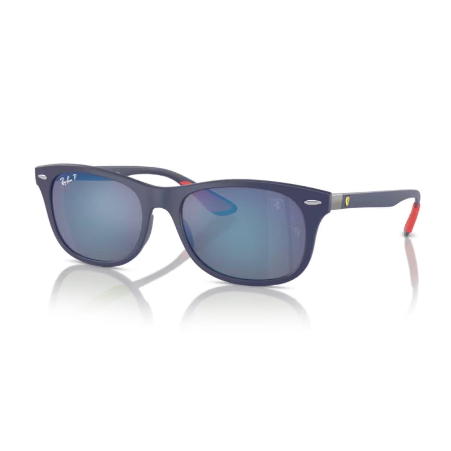 Ray-Ban RB 4607M F604H0 55 Scuderia Ferrari Unisex Oval Mavi Kemik Güneş Gözlüğü