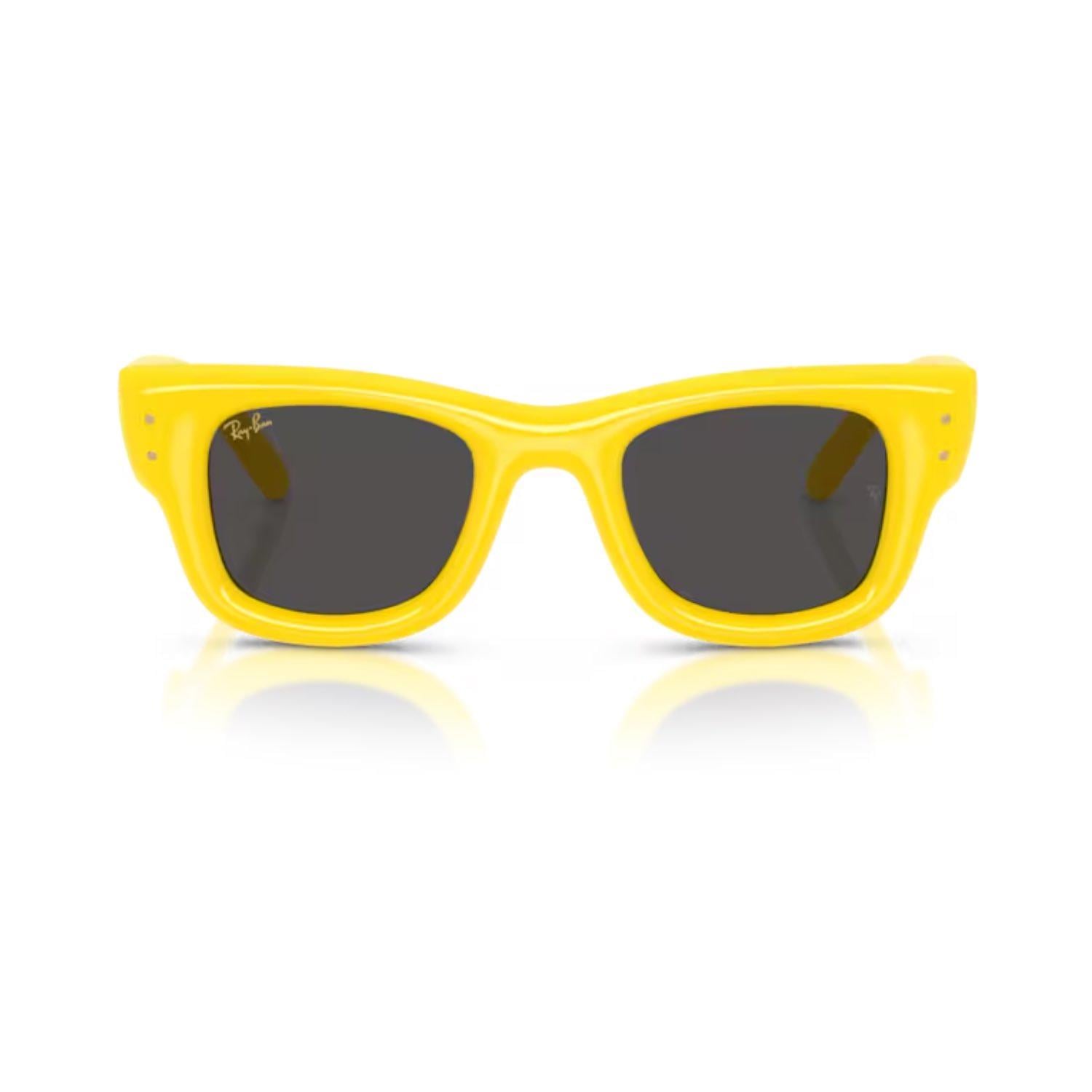 Ray-Ban RB 4940 683087 50 Wayfarer puffer Unisex Kare Sarı Kemik Güneş Gözlüğü