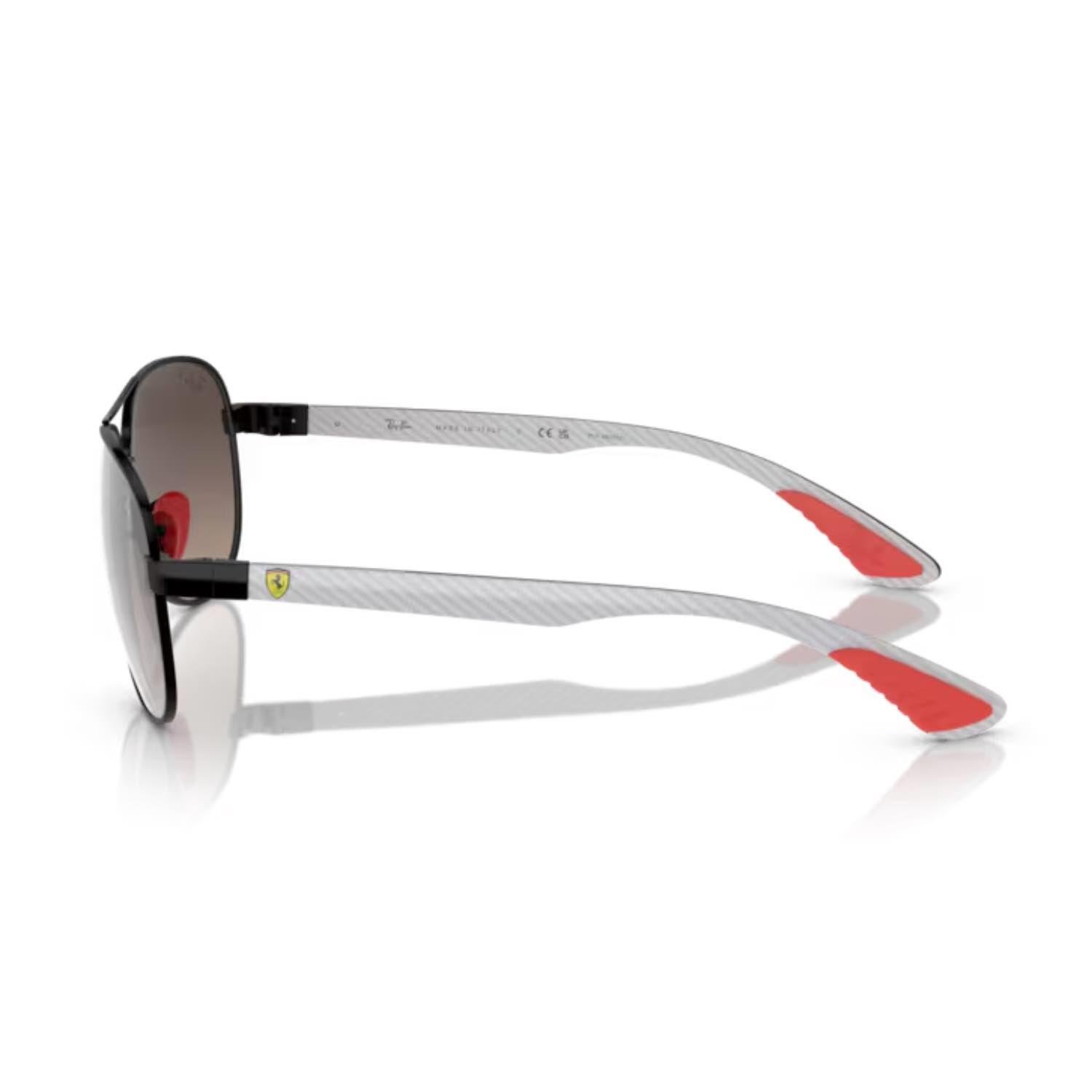 Ray-Ban RB 8331M F0095J 61 Scuderia Ferrari Erkek Oval Siyah Metal Güneş Gözlüğü