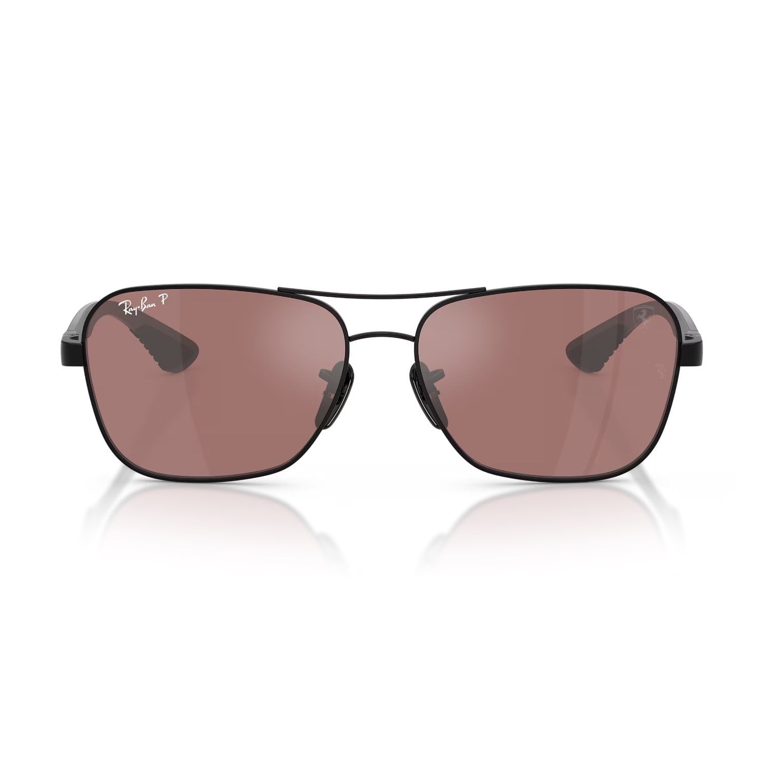 Ray-Ban RB 8336M F117H2 58 Scuderia Ferrari Erkek Polarize Geometrik Aynalı Siyah Metal Güneş Gözlüğü