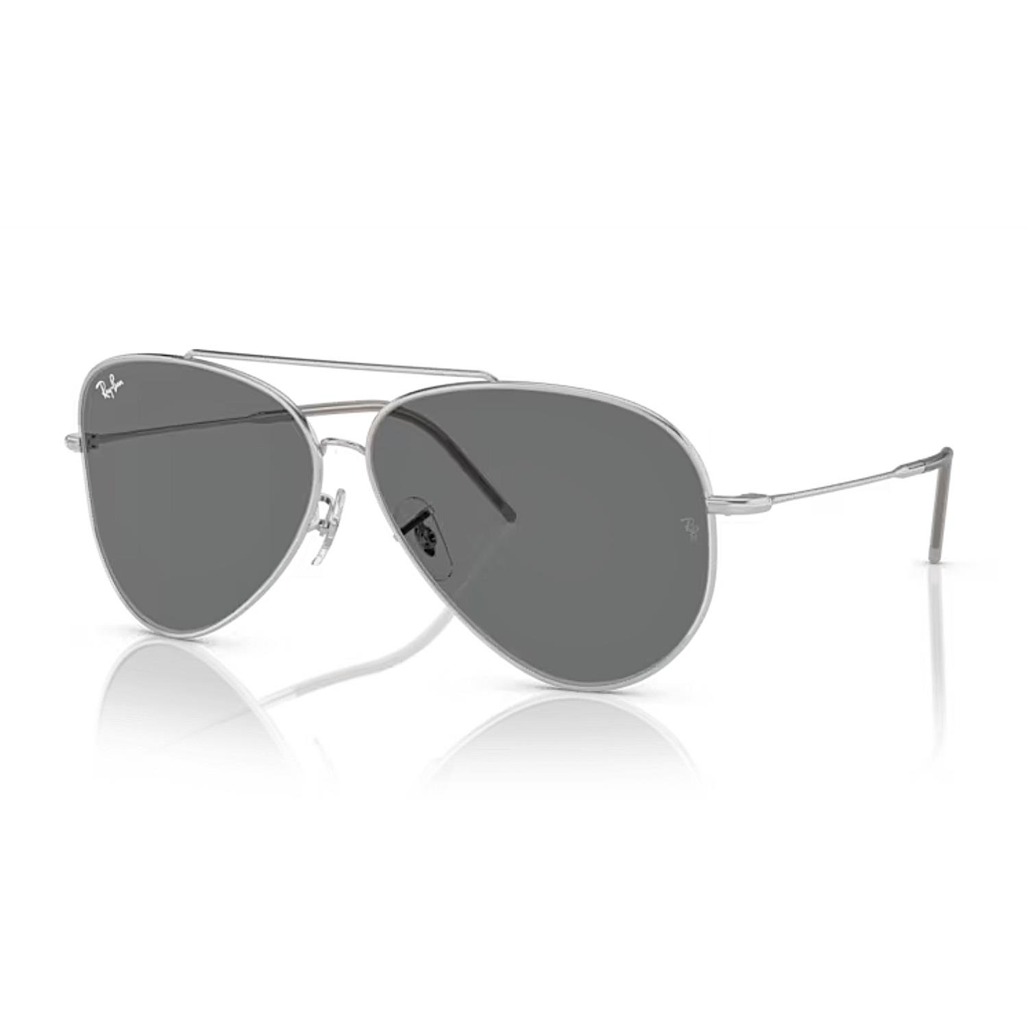 Ray-Ban RBR 0101S 003GR 59 Aviator Reverse Unisex Gümüş Damla Güneş Gözlüğü