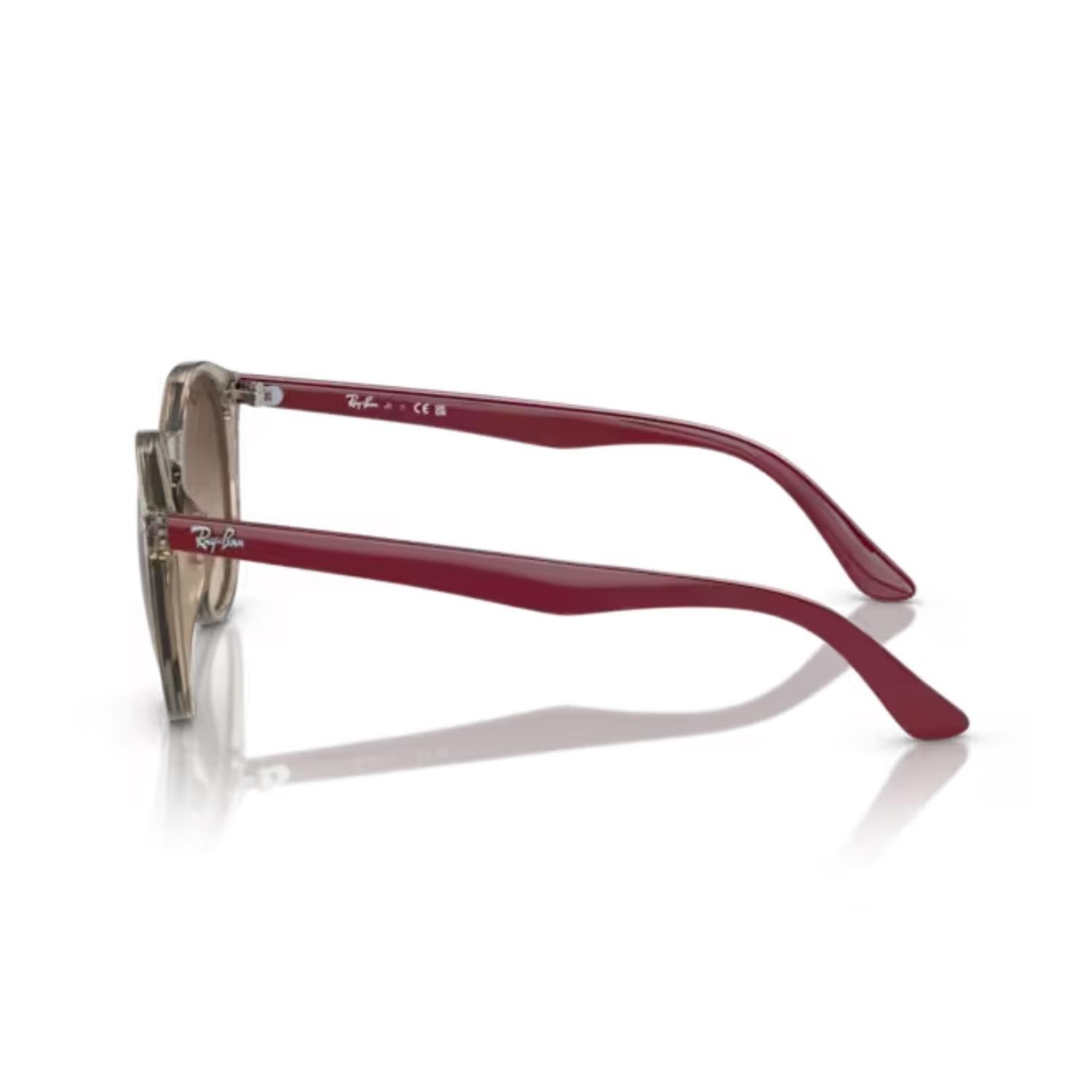 Ray-Ban RJ 9064S 712313 44 Çocuk Oval Şeffaf Kahverengi Kemik Güneş Gözlüğü
