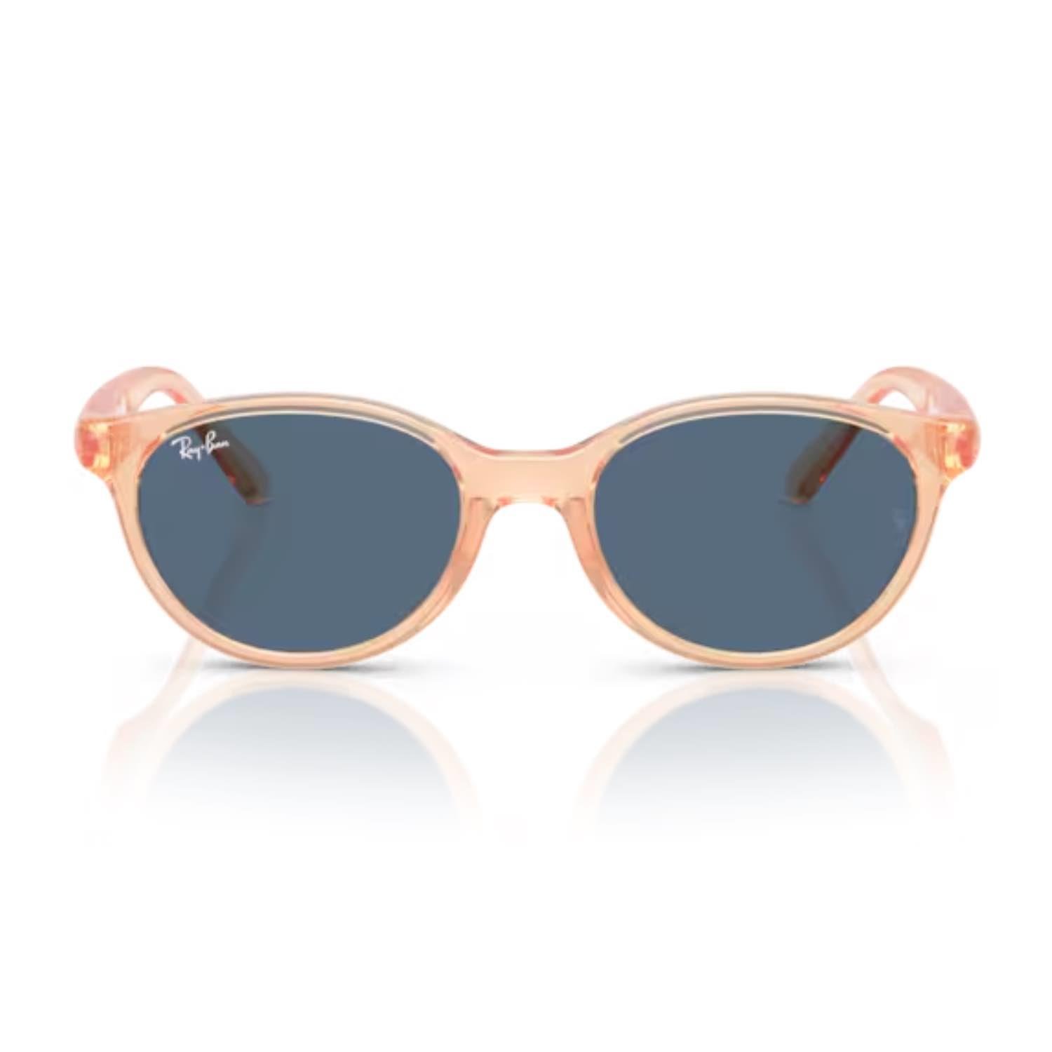 Ray-Ban RJ 9080S 717080 45 Çocuk Oval Şeffaf Turuncu Kemik Güneş Gözlüğü