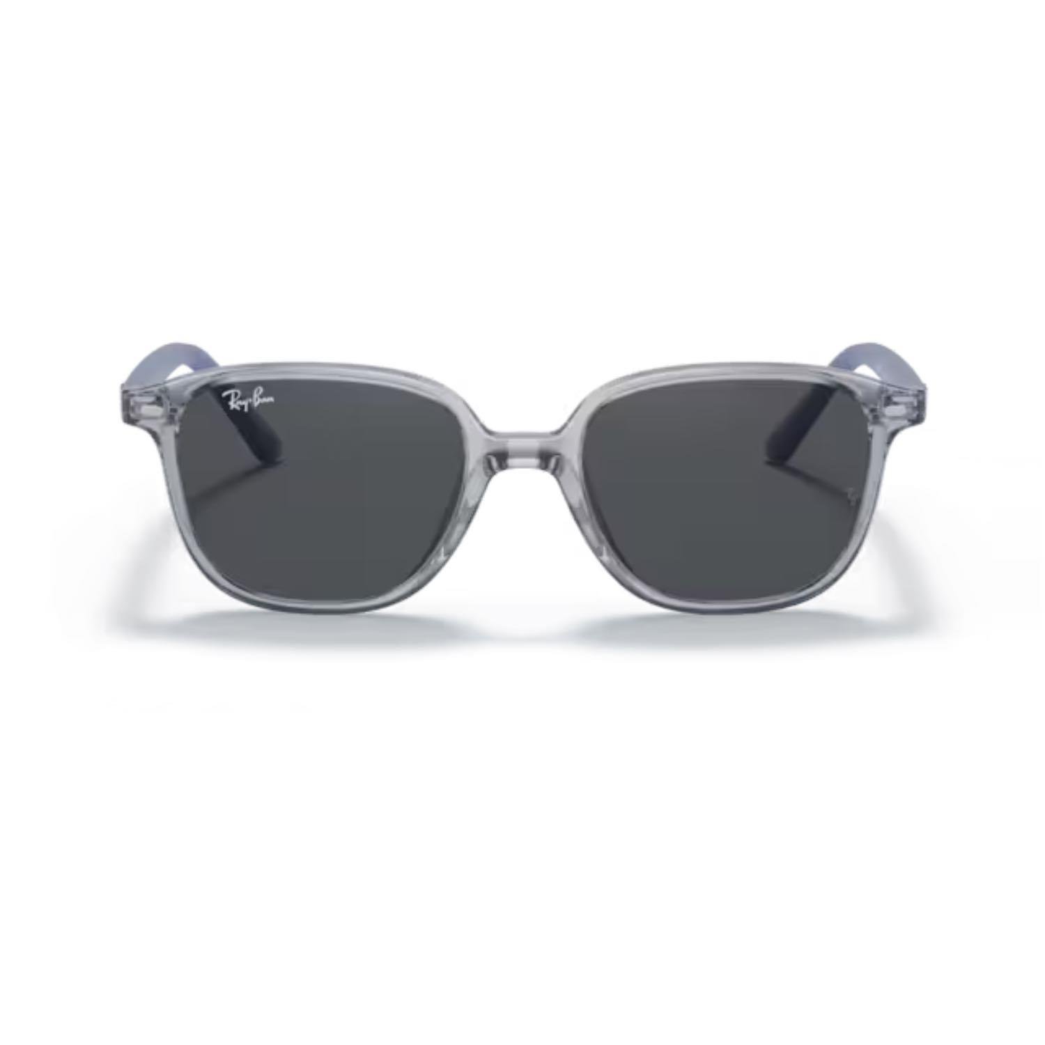 Ray-Ban RJ 9093S 711087 45 Junior Leonard Çocuk Kare Şeffaf Mavi Kemik Güneş Gözlüğü