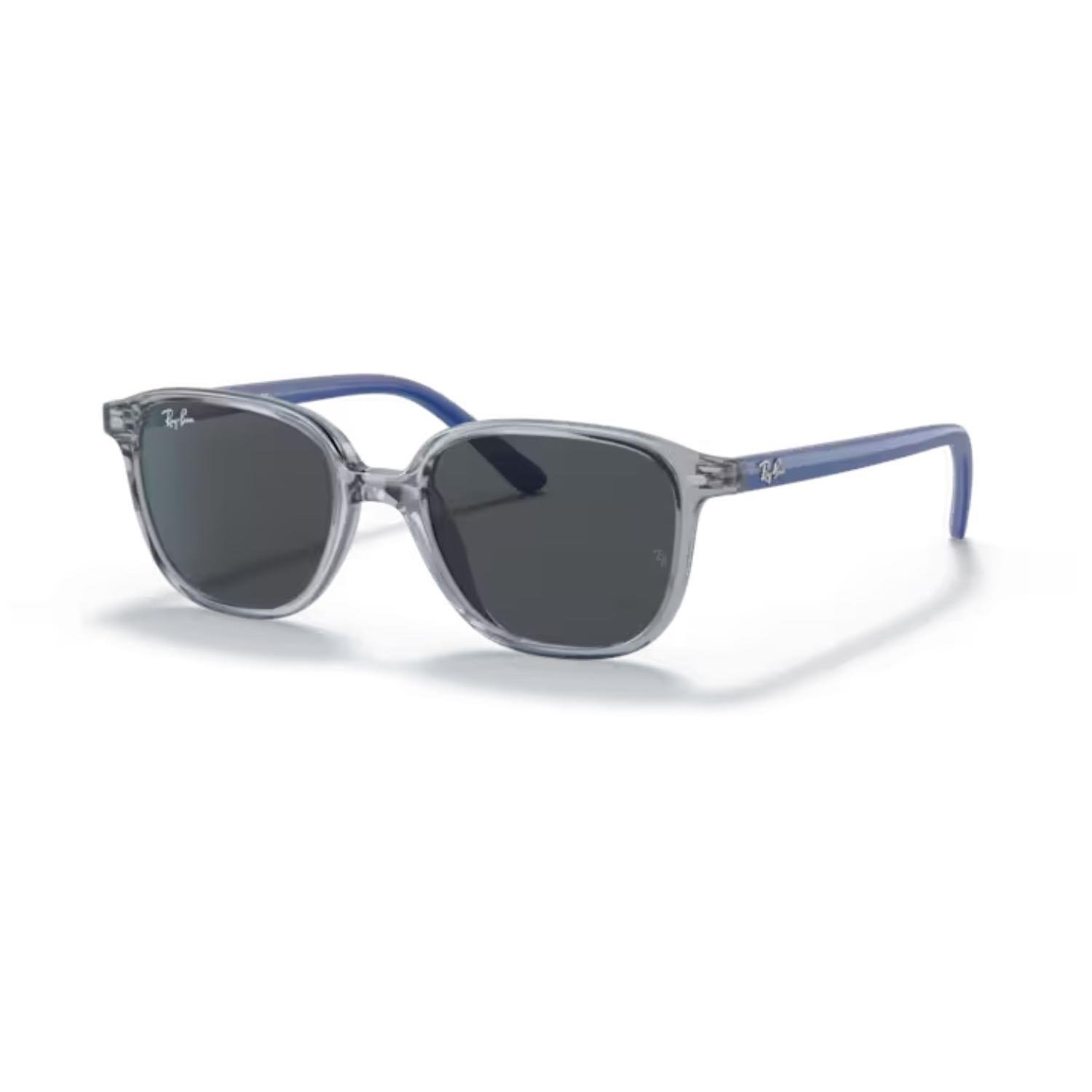 Ray-Ban RJ 9093S 711087 45 Junior Leonard Çocuk Kare Şeffaf Mavi Kemik Güneş Gözlüğü