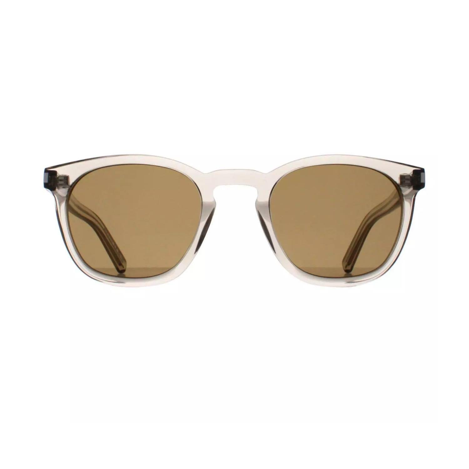 Saint Laurent SL 28 047 49 Unisex Oval Şeffaf Kemik Güneş Gözlüğü