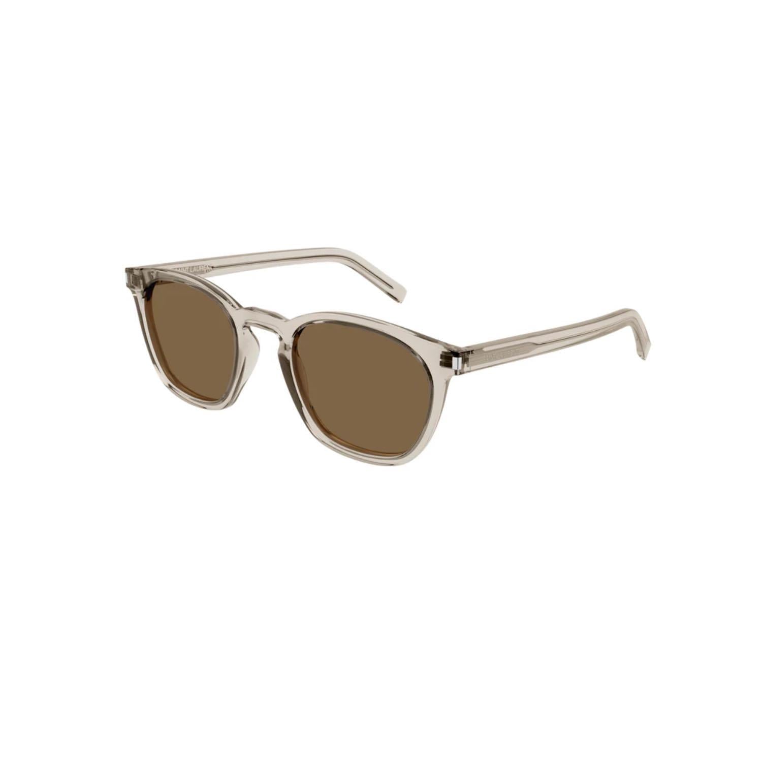 Saint Laurent SL 28 047 49 Unisex Oval Şeffaf Kemik Güneş Gözlüğü