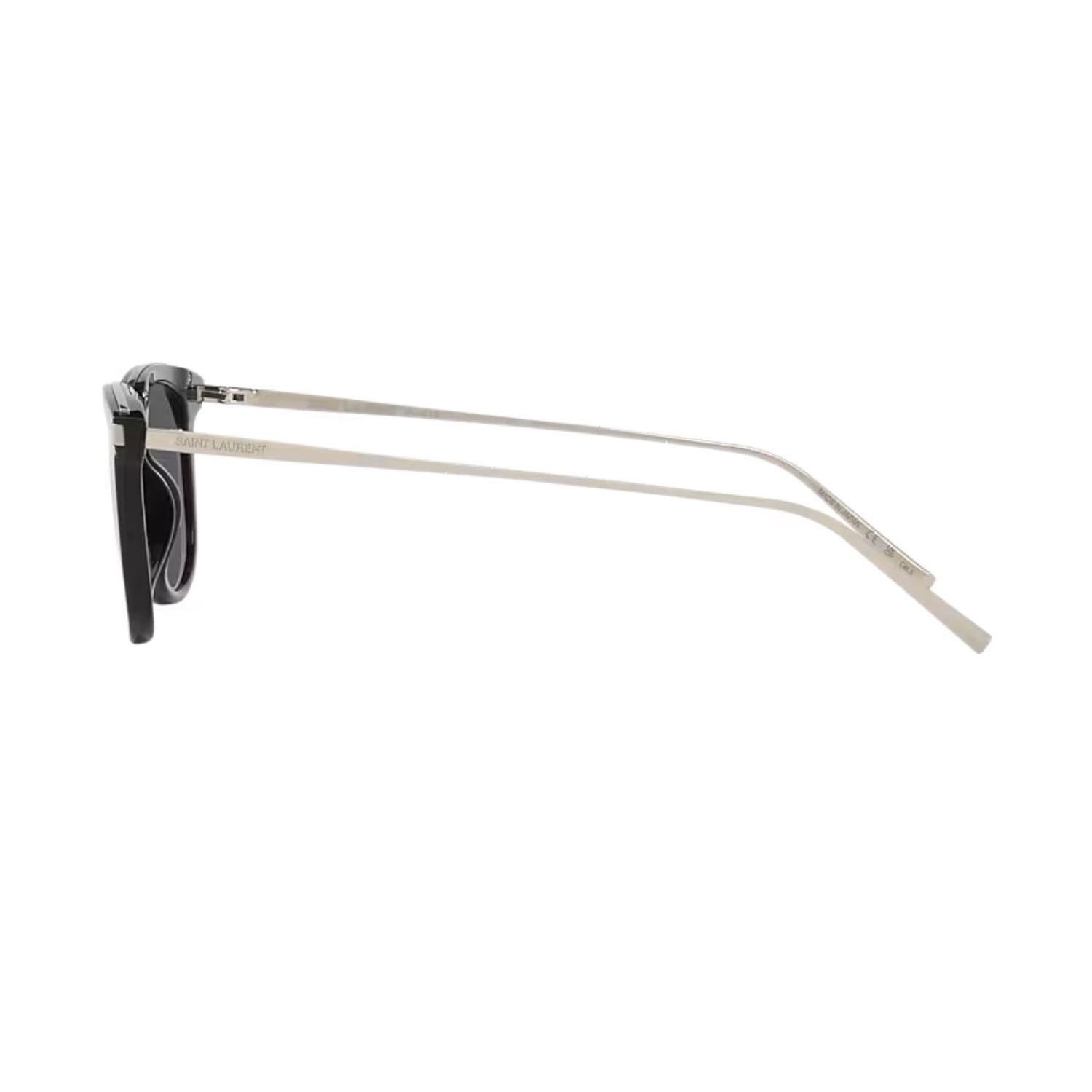 Saint Laurent SL 753 001 50 Unisex Yuvarlak Siyah Kombine Güneş Gözlüğü
