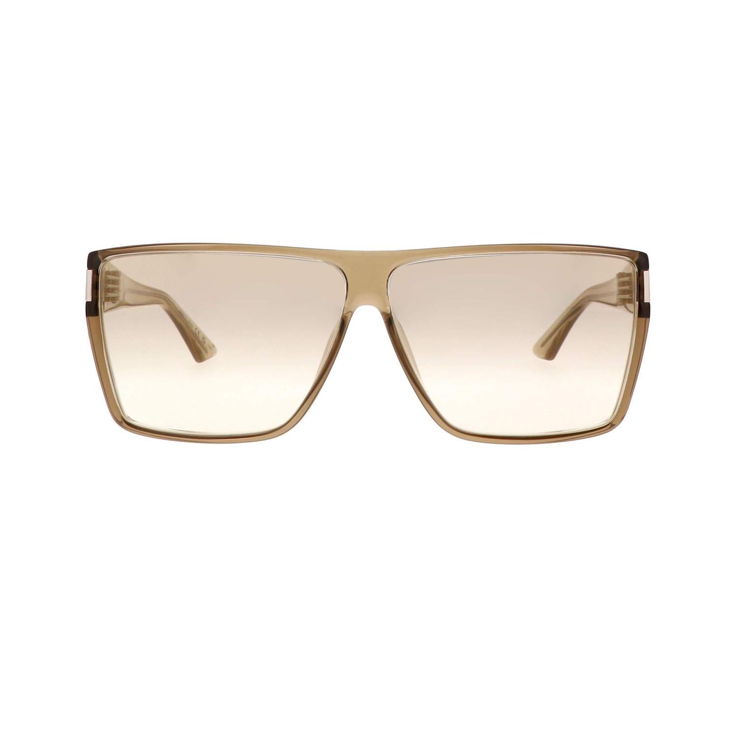 Saint laurent SL 756 003 64 Unisex Kare Şeffaf Kahverengi Kemik Güneş Gözlüğü