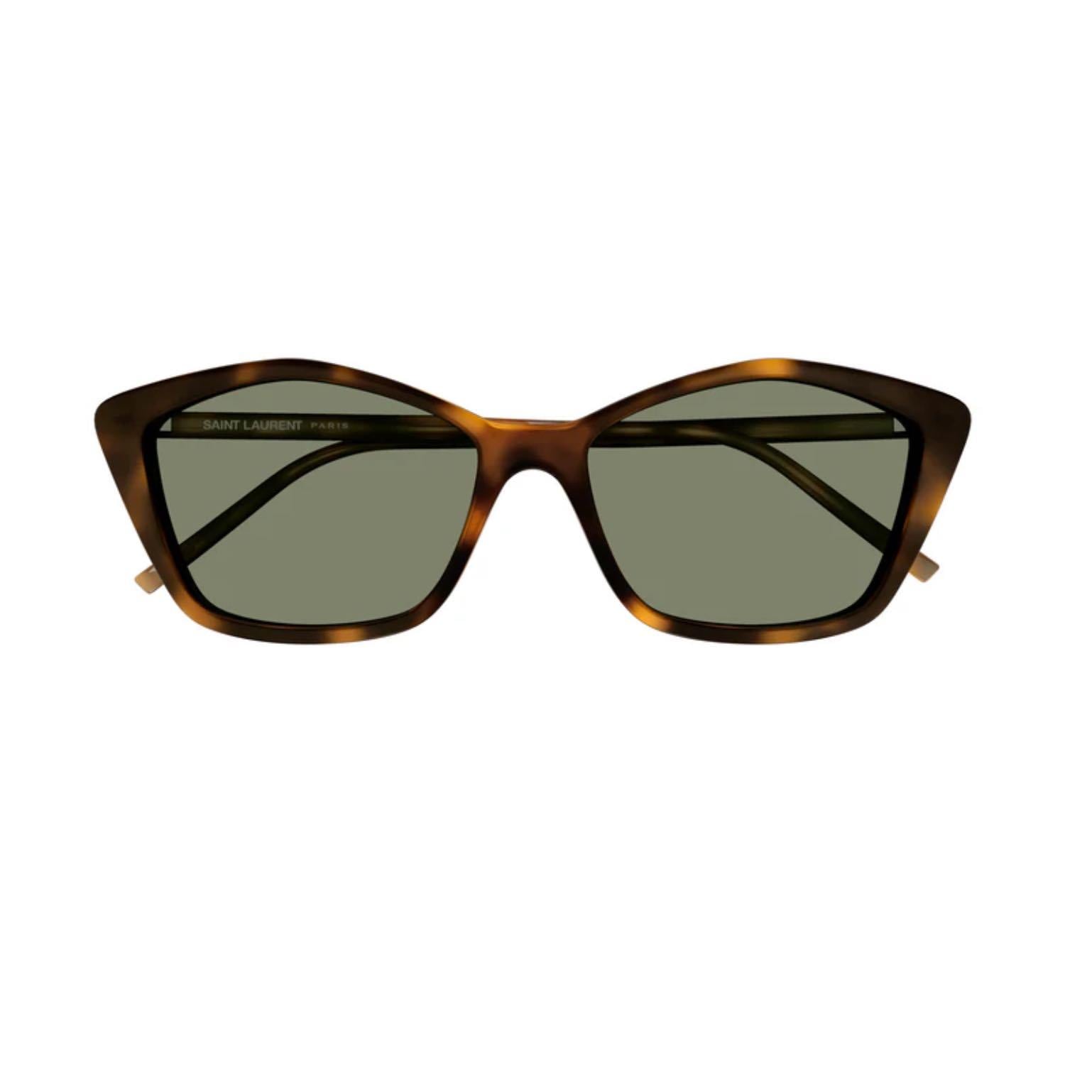 Saint Laurent SL 775 003 57 Kadın Geometrik Kırçıllı Kahverengi Kemik Güneş Gözlüğü