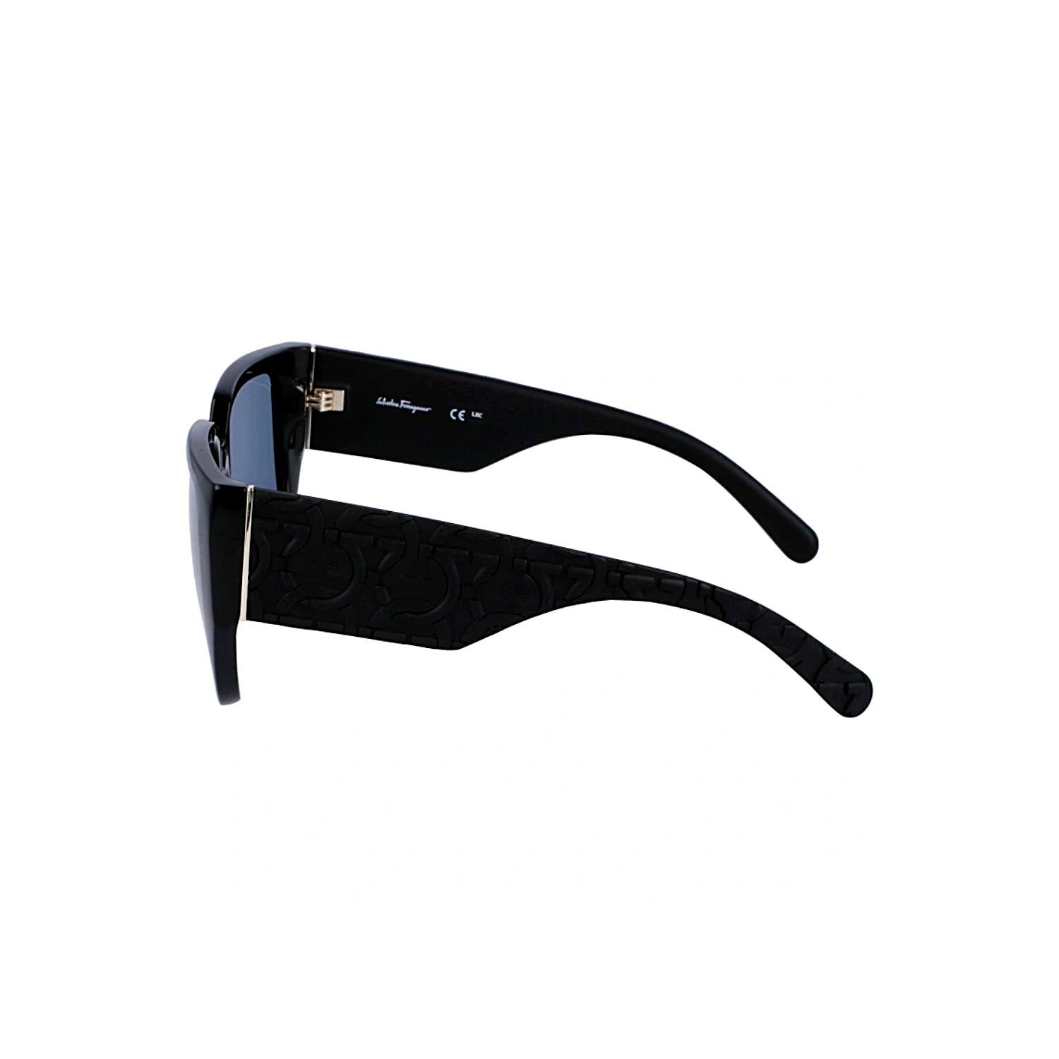 Salvatore Ferragamo SF 1088SE 001 57 Kadın Geometrik Siyah Kemik Güneş Gözlüğü