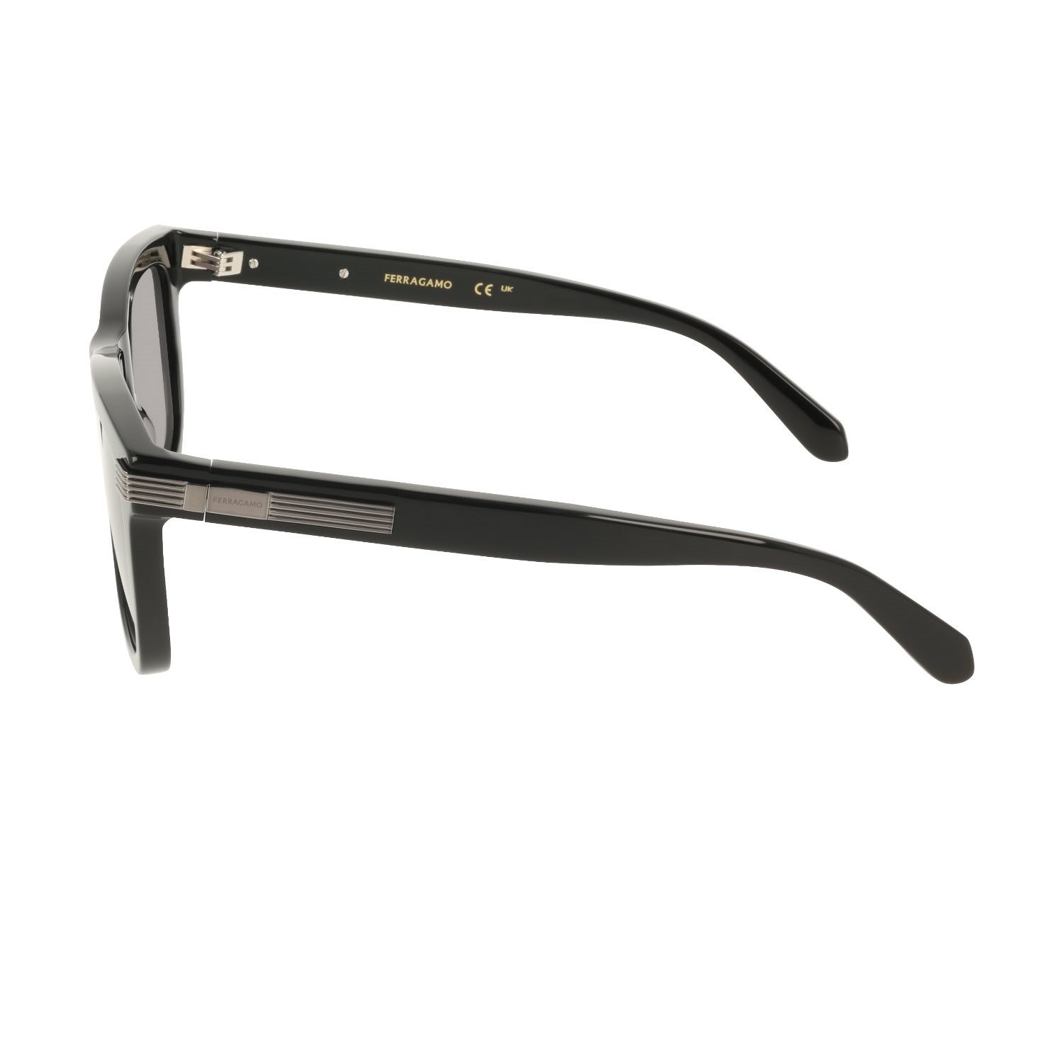 Salvatore Ferragamo SF 2088S 001 55 Unisex Dikdörtgen Siyah Kemik Güneş Gözlüğü