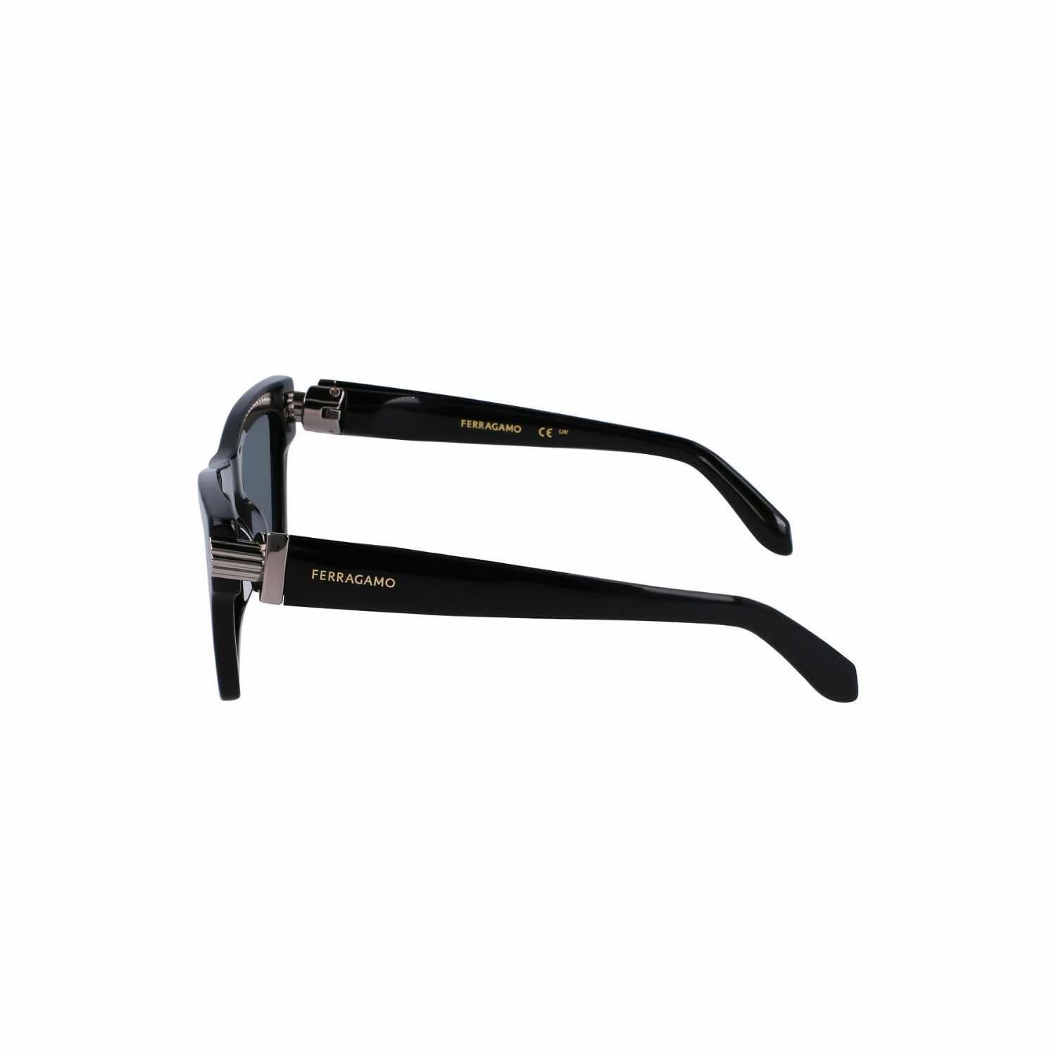 Salvatore Ferragamo Sf2013s 001 52 Kadın Dikdörtgen Füme Kemik Güneş Gözlüğü