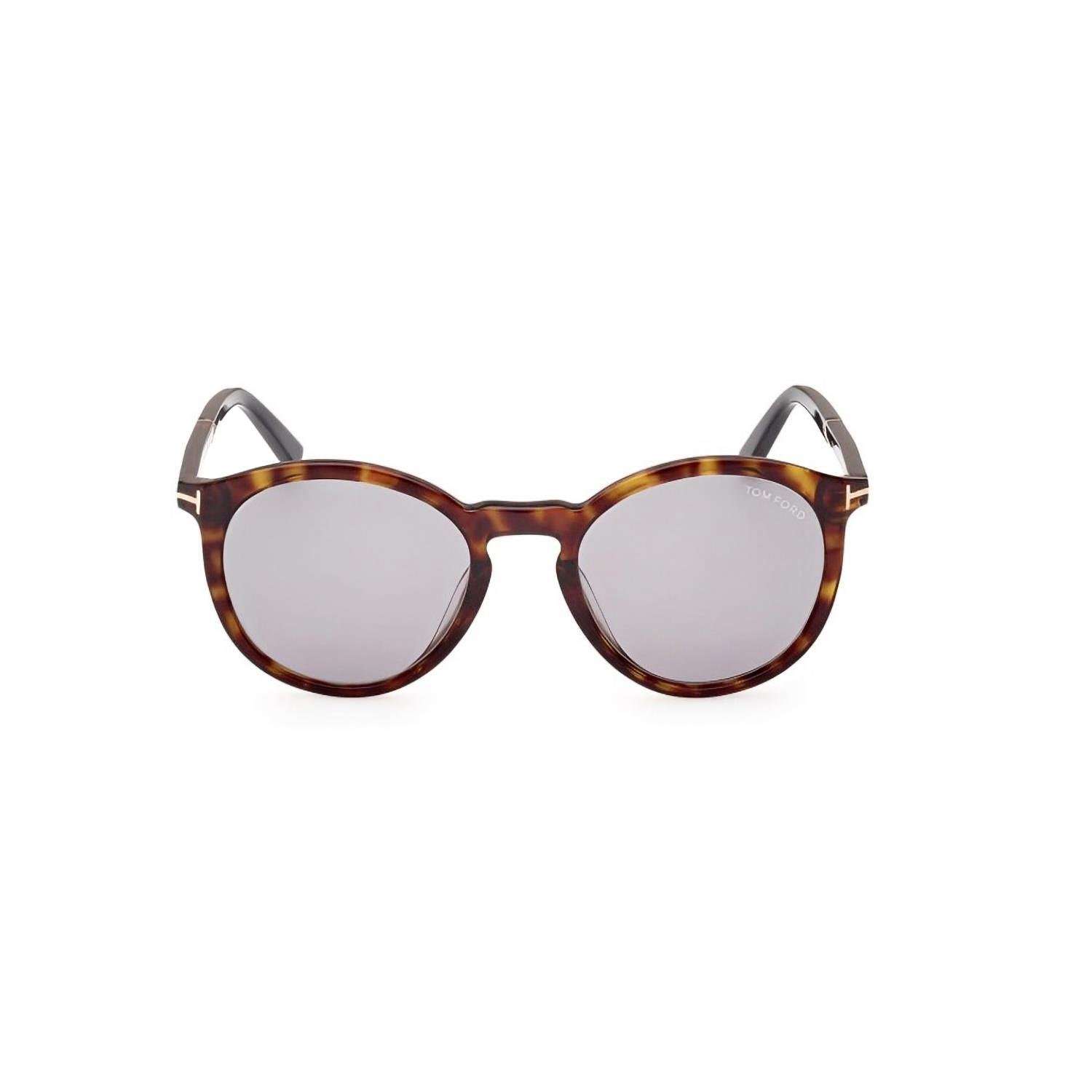Tom Ford FT 1021 52A 51 Unisex Oval Kırçıllı Kahverengi Kemik Güneş Gözlüğü