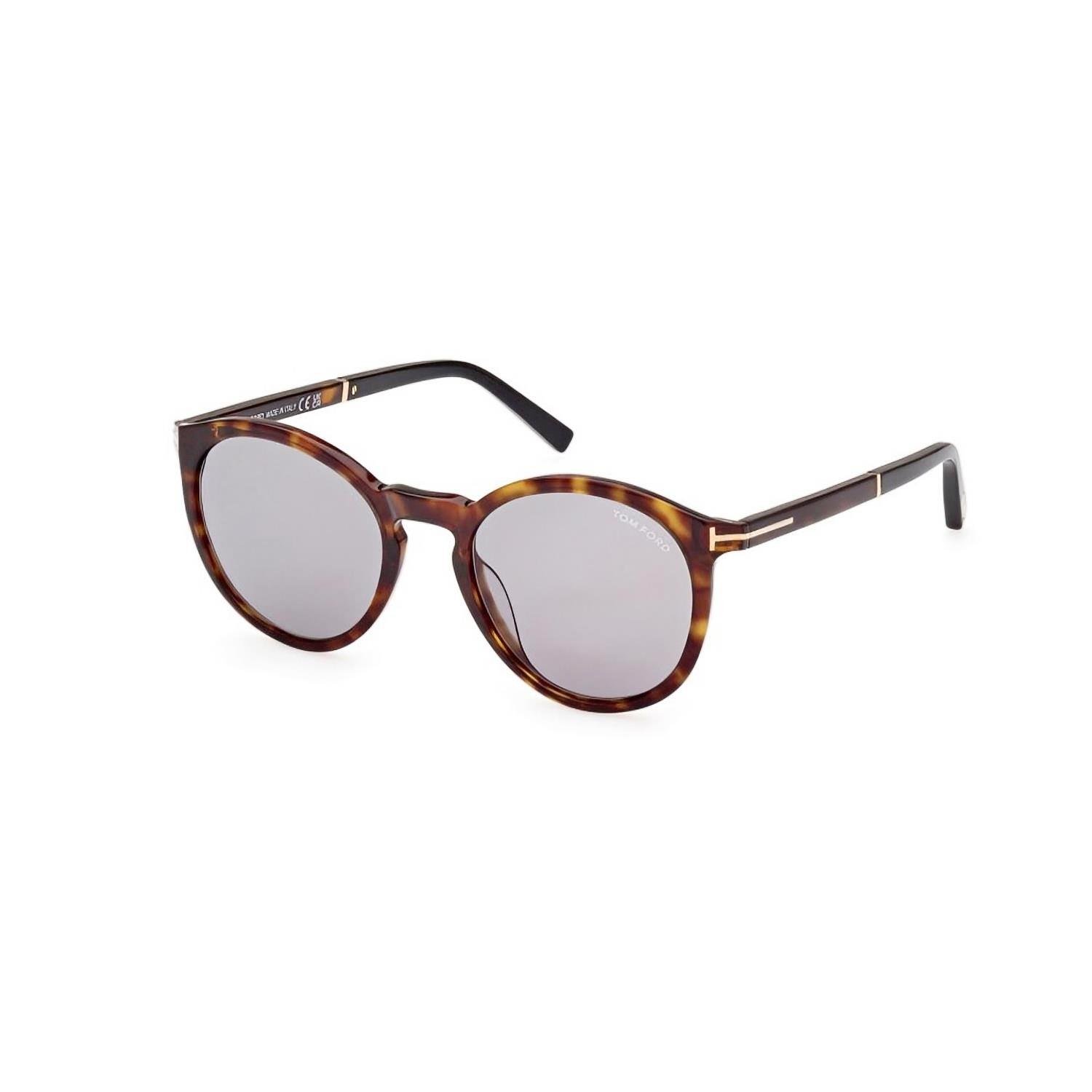 Tom Ford FT 1021 52A 51 Unisex Oval Kırçıllı Kahverengi Kemik Güneş Gözlüğü
