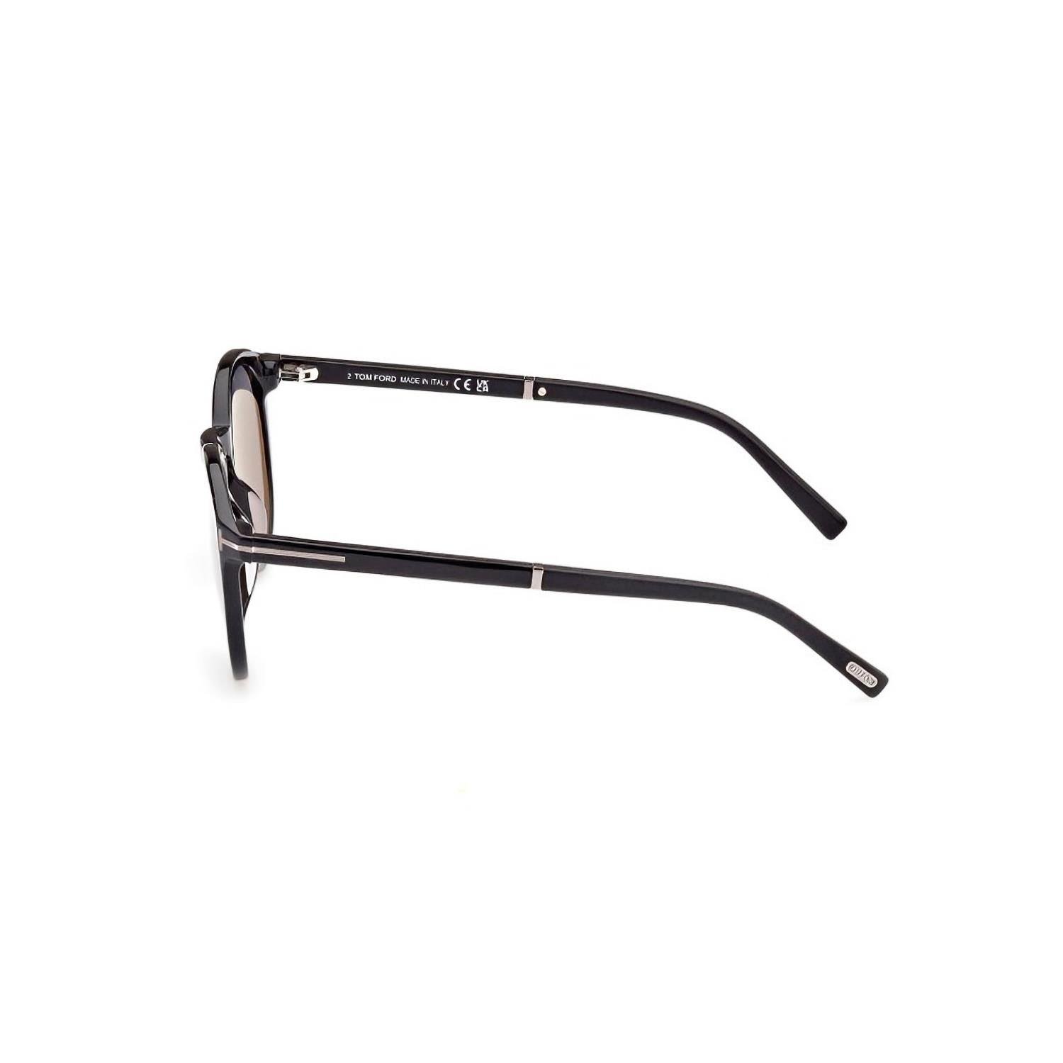 Tom Ford FT 1021N 01D 51 Polarize Unisex Oval Siyah Kemik Güneş Gözlüğü