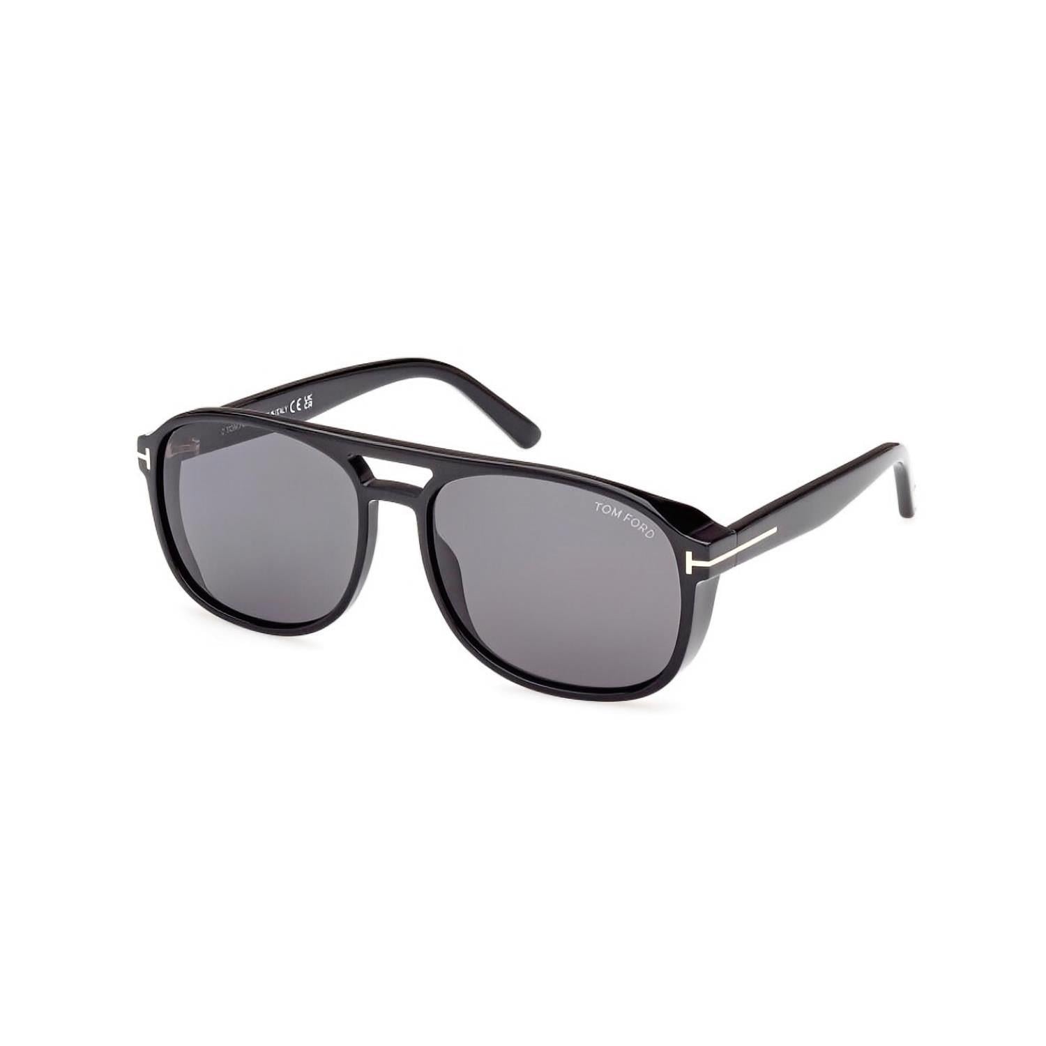 Tom Ford FT 1022 01A 58 Erkek Pilot Parlak Siyah Kemik Güneş Gözlüğü