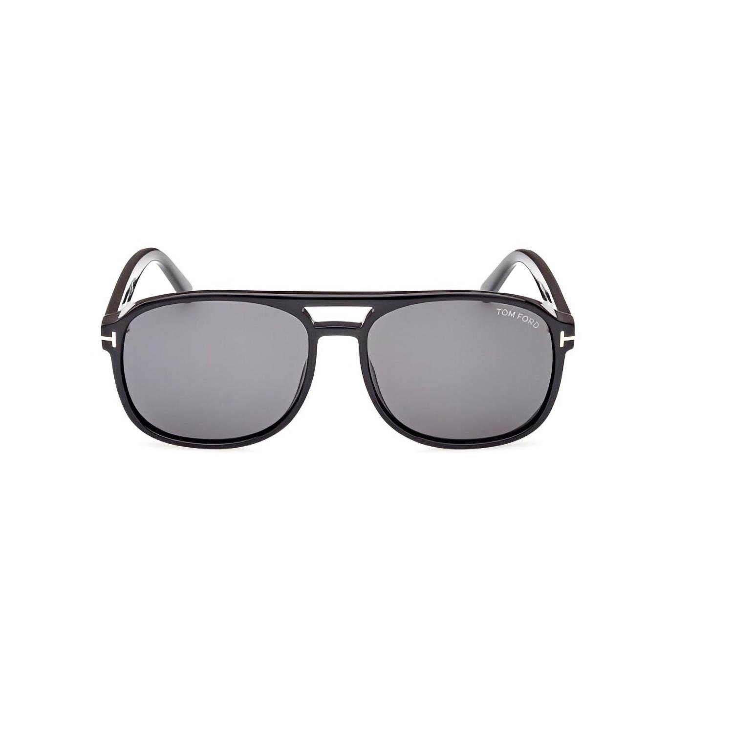 Tom Ford FT 1022 01A 58 Erkek Pilot Parlak Siyah Kemik Güneş Gözlüğü