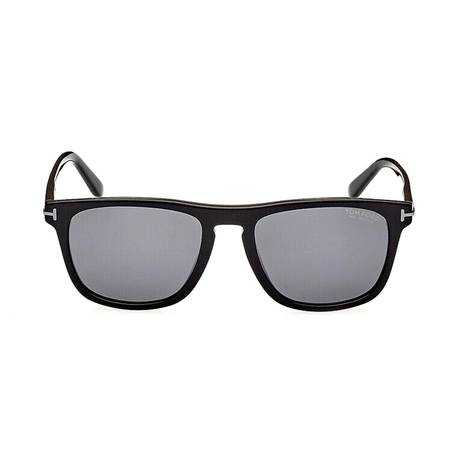 Tom Ford FT0930N 01D 54 Polarize Unisex Kare Siyah Kemik Güneş Gözlüğü