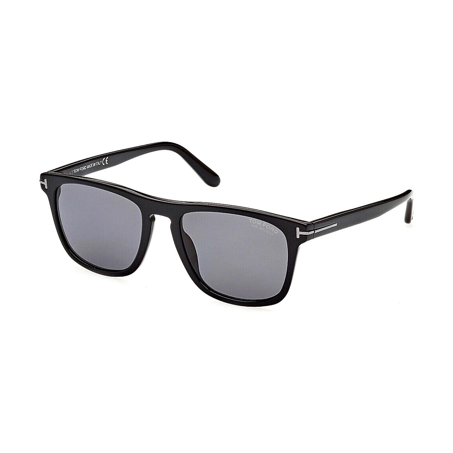Tom Ford FT0930N 01D 54 Polarize Unisex Kare Siyah Kemik Güneş Gözlüğü
