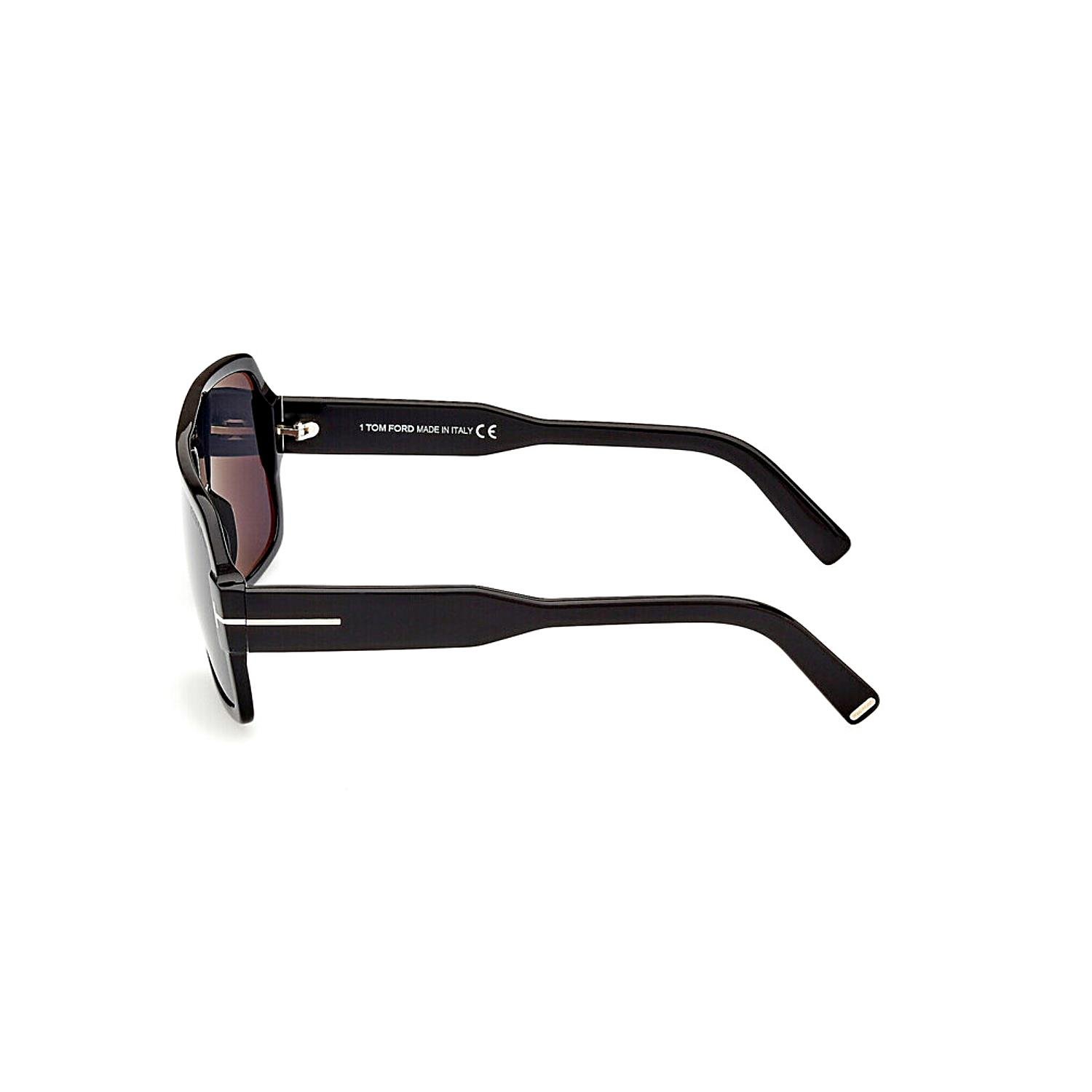 Tom Ford FT0933 01A 58 Erkek Kare Siyah Kemik Güneş Gözlüğü