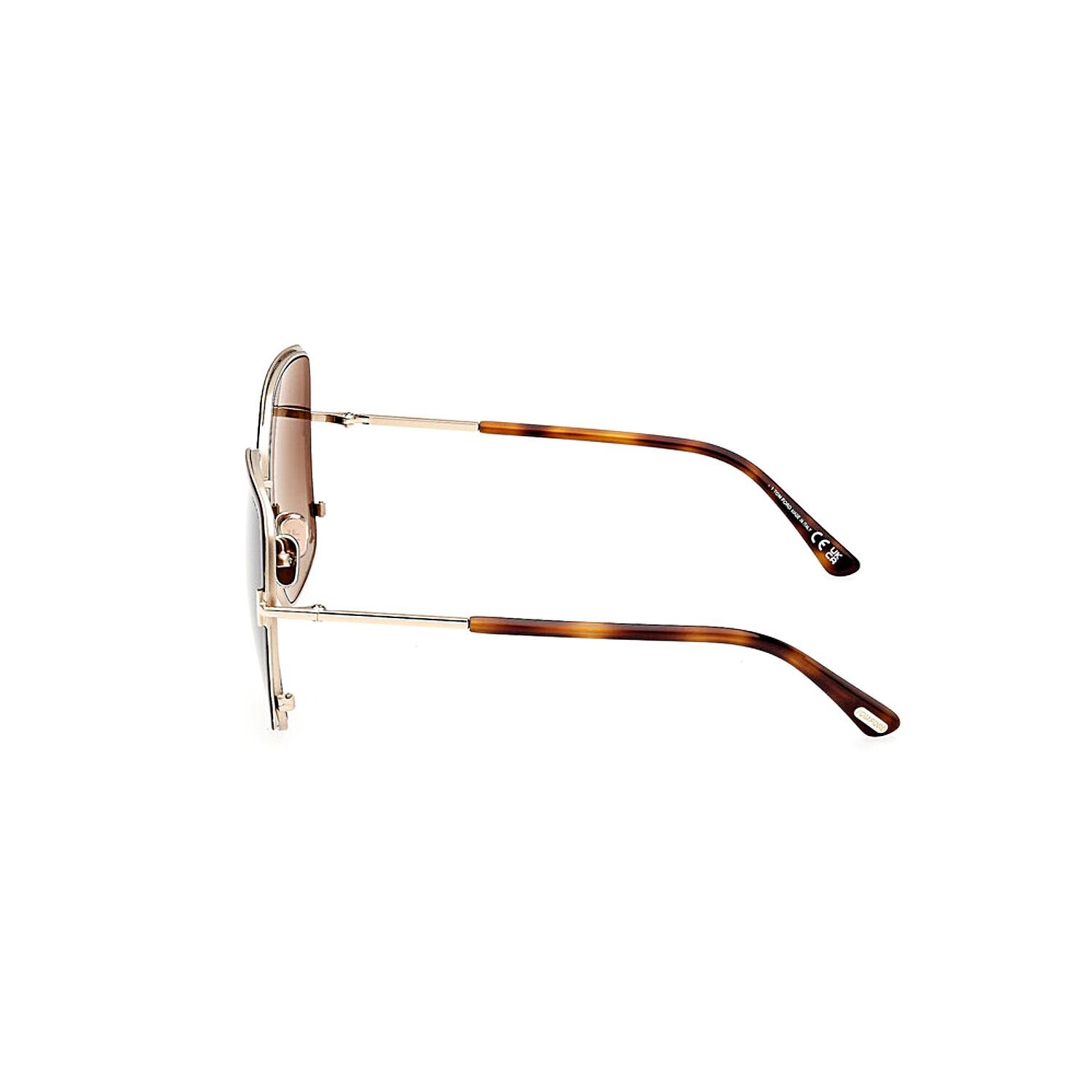 Tom Ford FT1006 48F 60 Kadın Kelebek Kahverengi Metal Güneş Gözlüğü