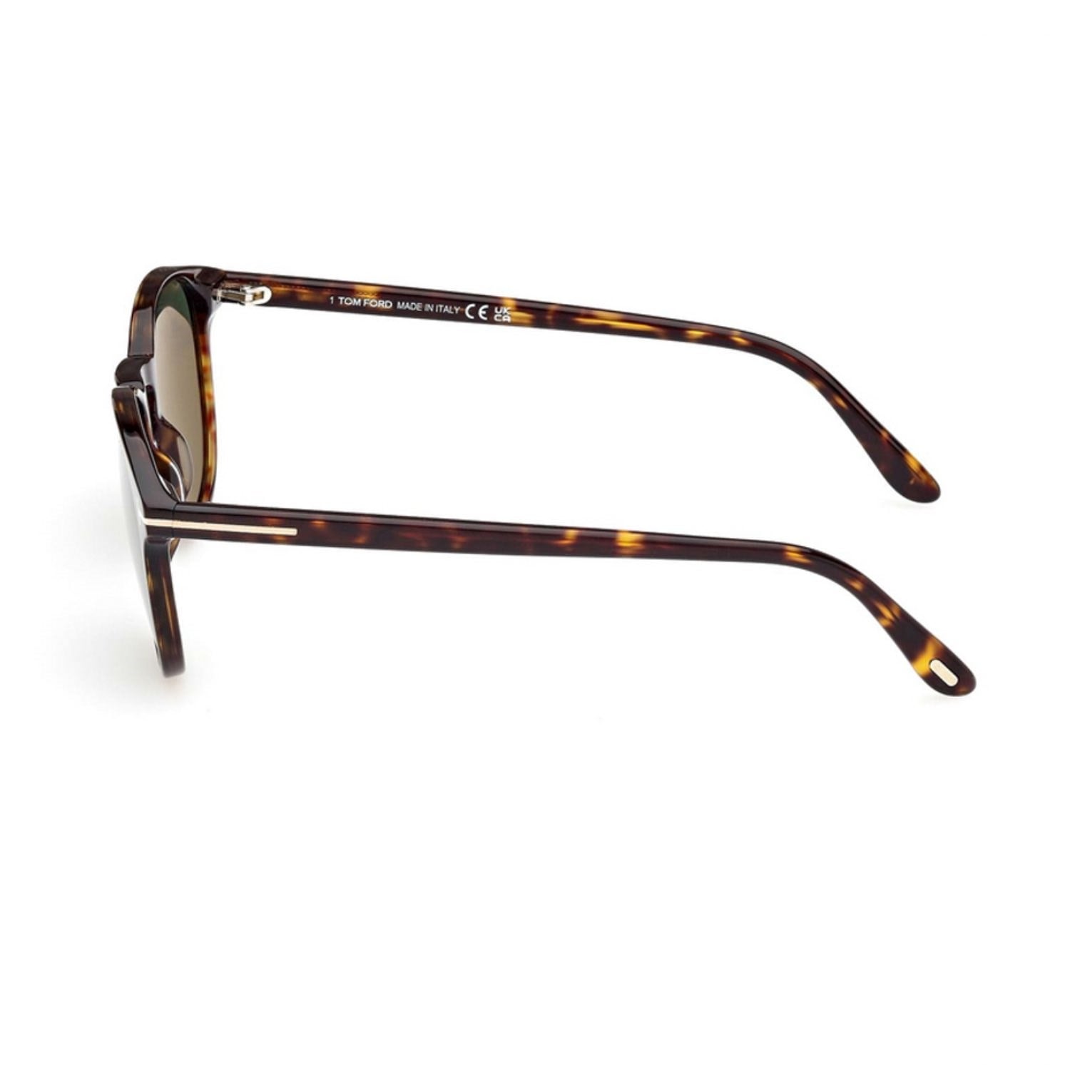 Tom Ford TF 1097S 52N 53 Lewis Unisex Yuvarlak Kırçıllı Kahverengi Kemik Güneş Gözlüğü