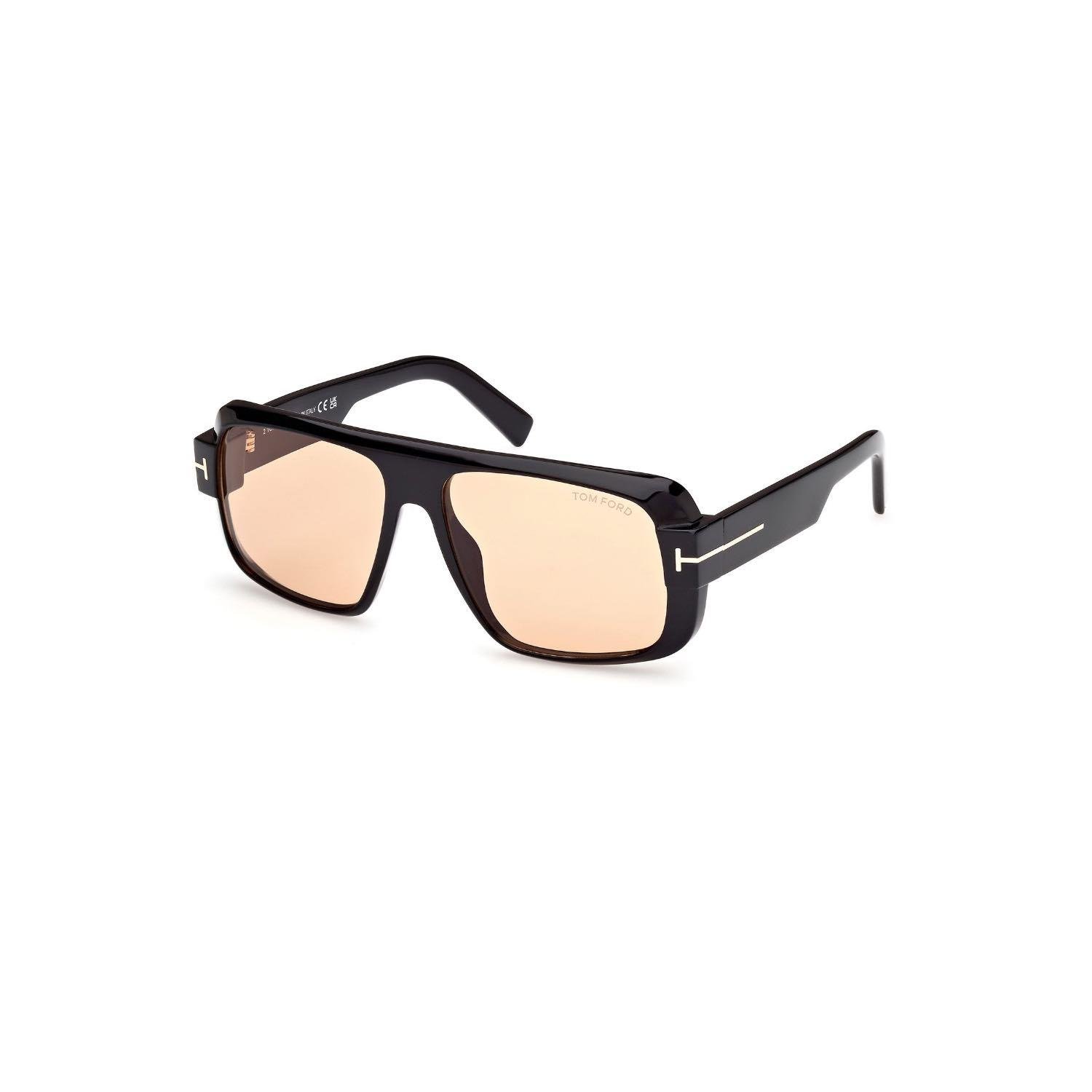Tom Ford TF 1101 01E 58 Photochromic Unisex Pilot Siyah Kemik Güneş Gözlüğü