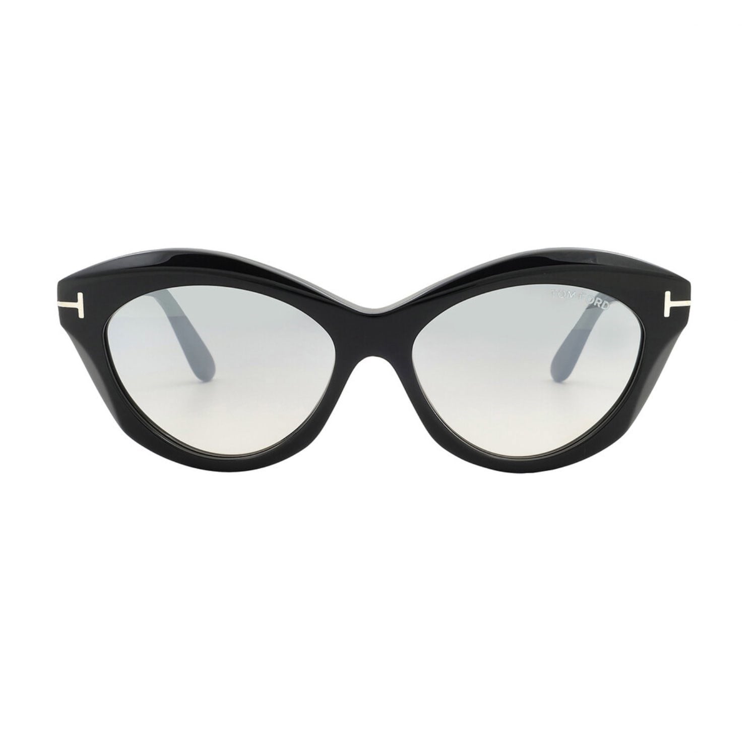 Tom Ford TF 1111S 01CG 56 Kadın Cat Eye Siyah Aynalı Kemik Güneş Gözlüğü