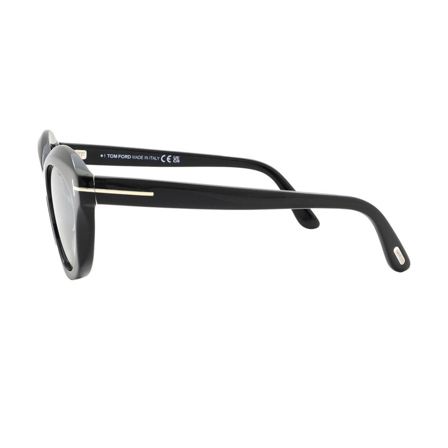 Tom Ford TF 1111S 01CG 56 Kadın Cat Eye Siyah Aynalı Kemik Güneş Gözlüğü