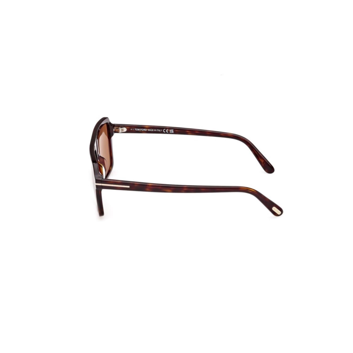Tom Ford Tf 1176 52E 56 Unisex Pilot Kırçıllı Kahverengi Kemik Güneş Gözlüğü