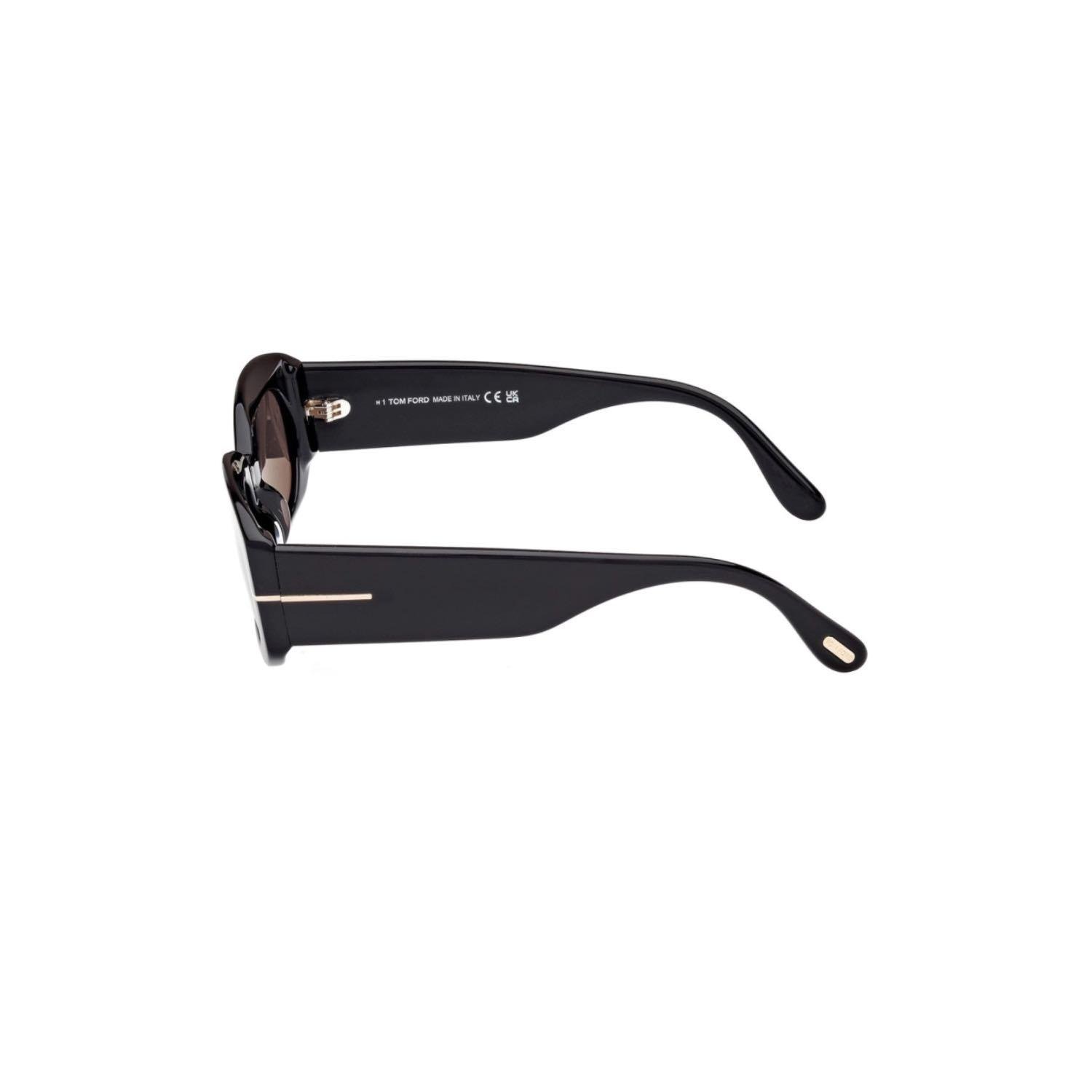 Tom Ford Tf 1187 01A 52 Kadın Oval Siyah Kemik Güneş Gözlüğü