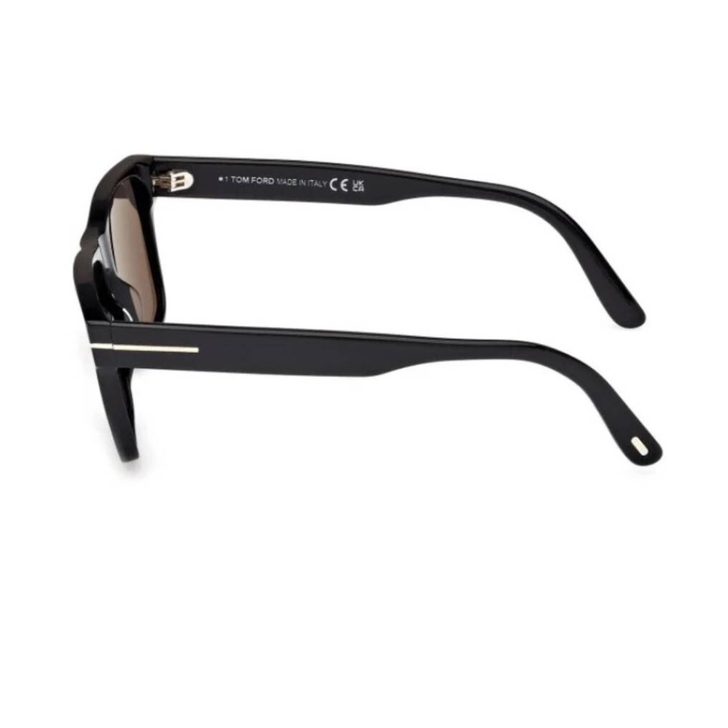 Tom Ford TF 1205S 01AG 55 Unisex Dikdörtgen Siyah Kemik Güneş Gözlüğü