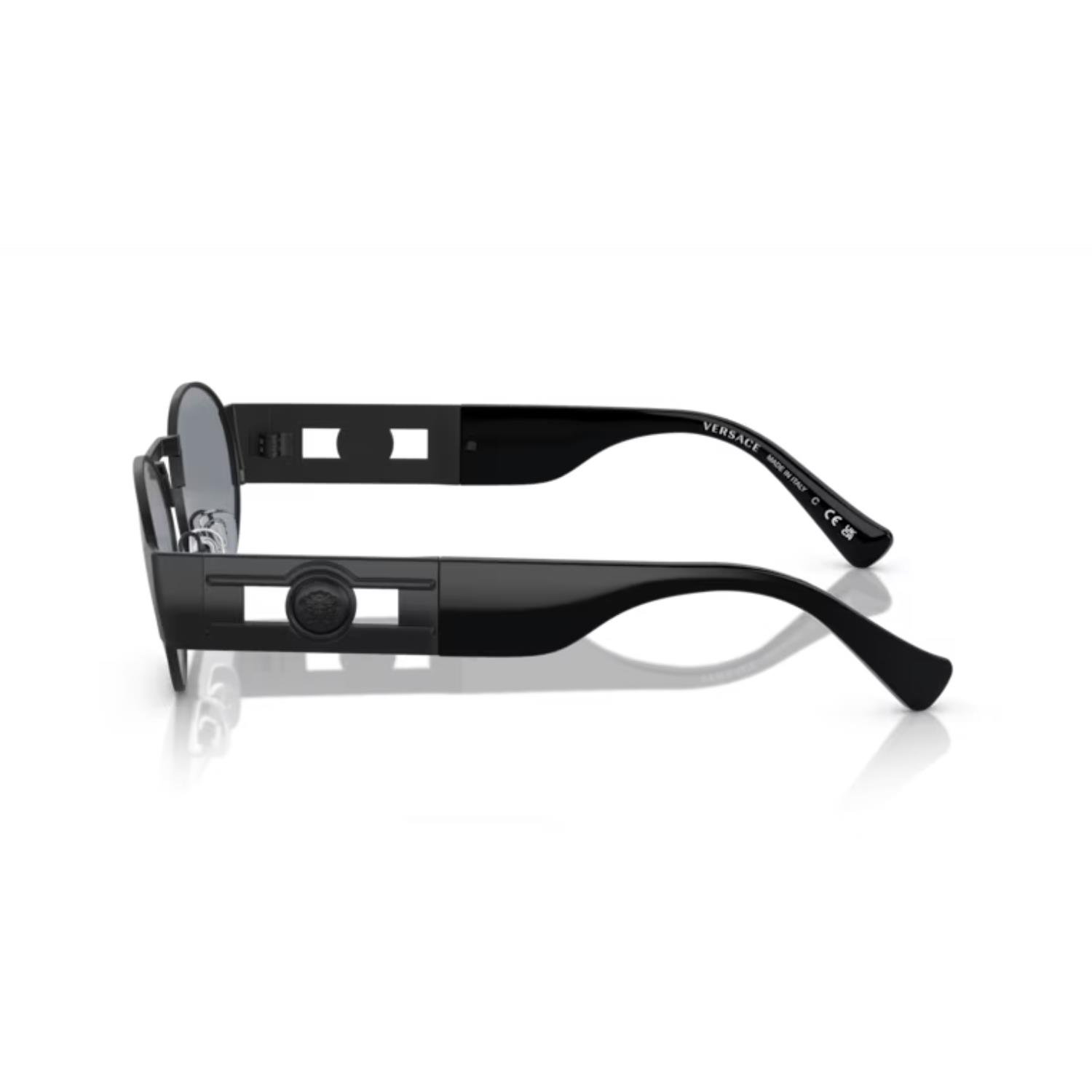 Versace 2264 1261/1 56 Unisex Oval Siyah Metal Güneş Gözlüğü