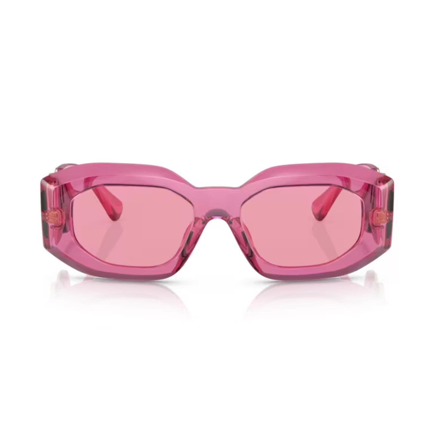 Versace 4425U 542184 54 Kadın Geometrik Şeffaf Pembe Kemik Güneş Gözlüğü