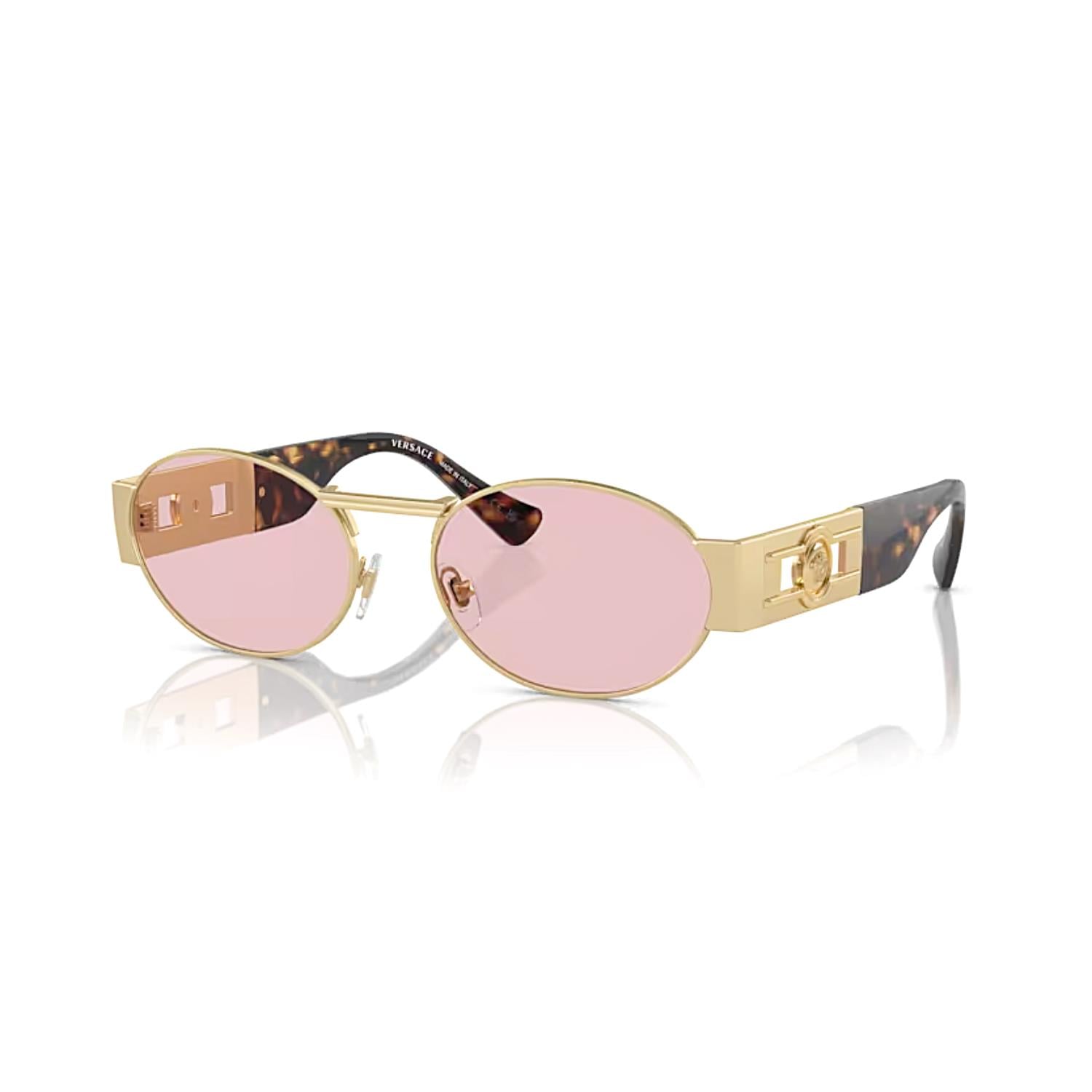 Versace VE 2264 100284 56 Kadın Oval Altın Metal Güneş Gözlüğü