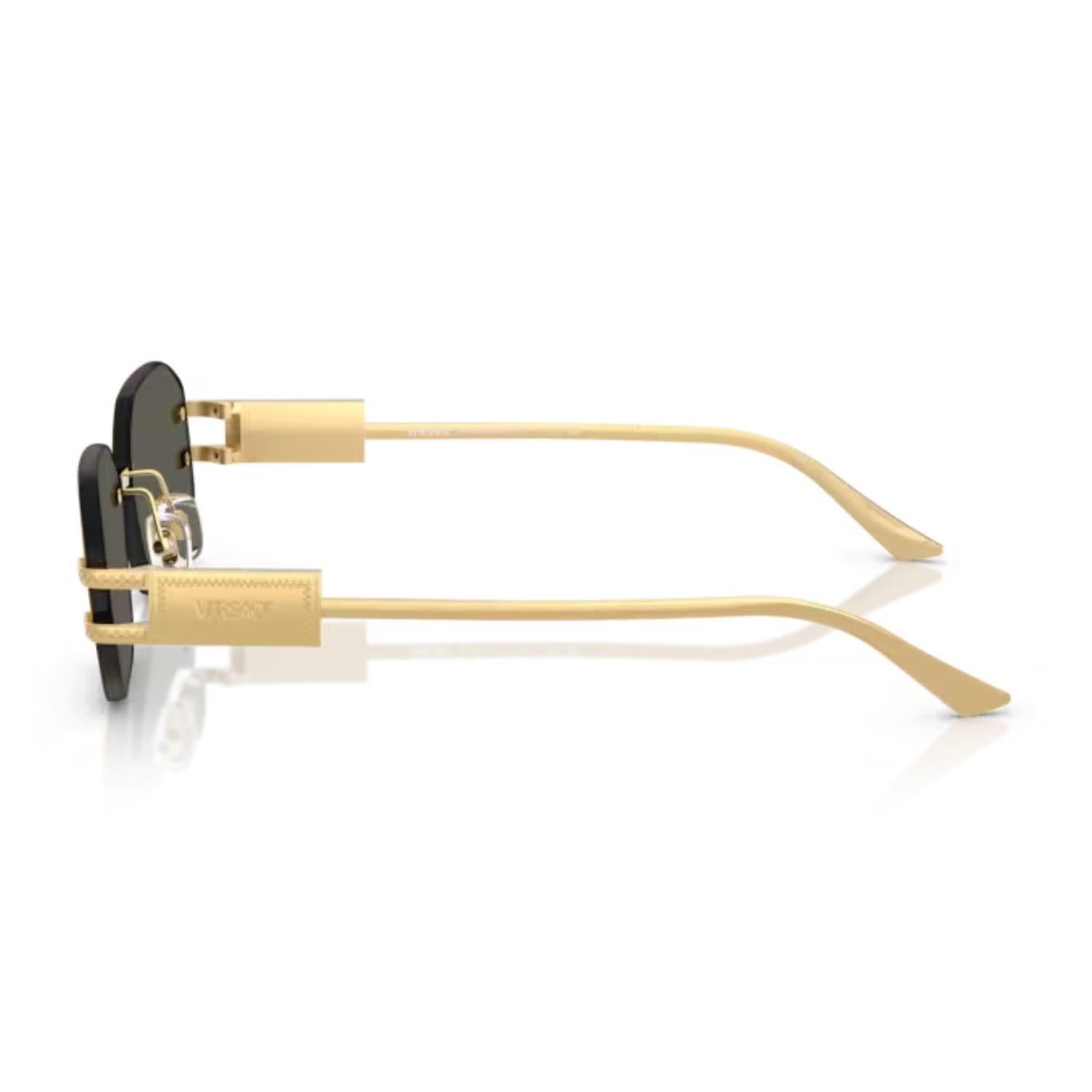Versace VE 2274 10027P 58 Kadın Geometrik Gold Metal Güneş Gözlüğü