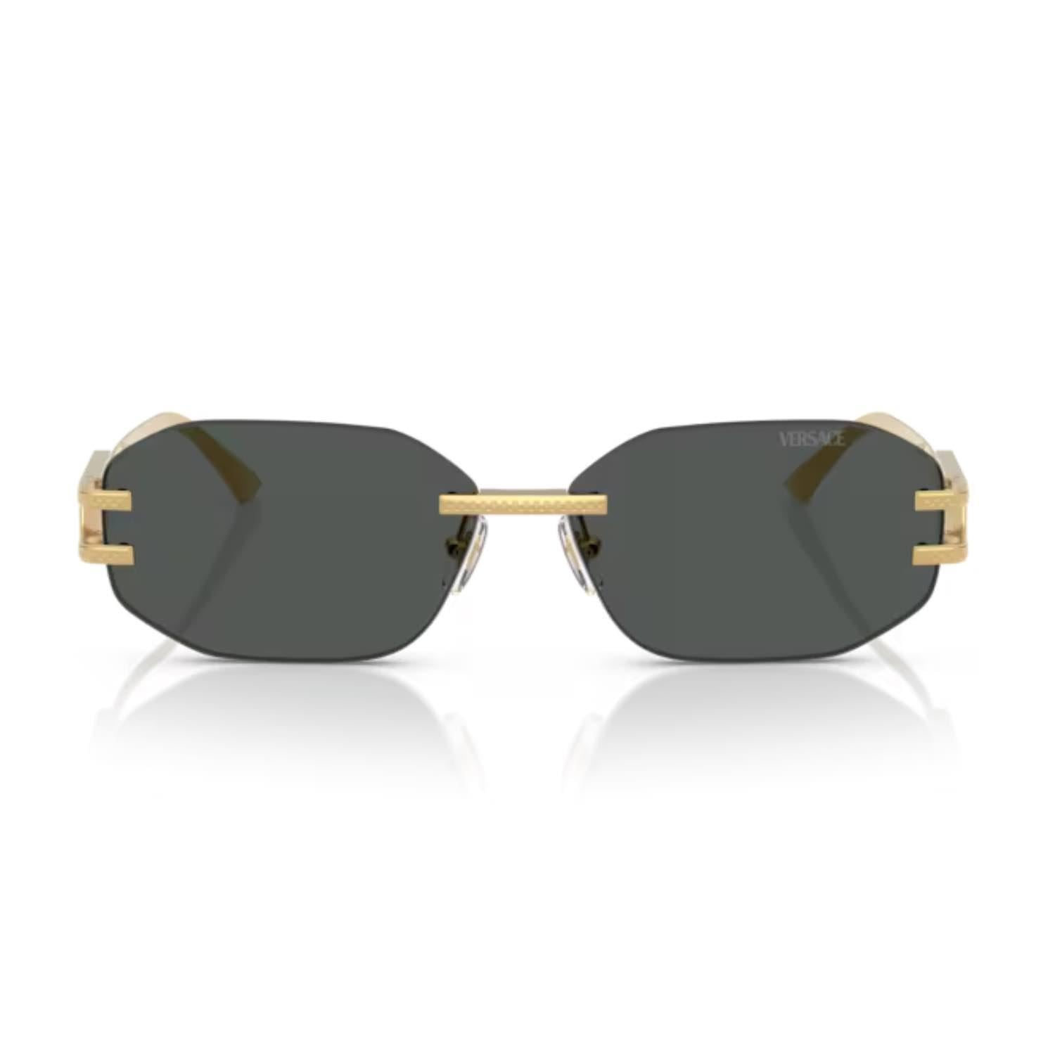 Versace VE 2274 100287 58 Kadın Geometrik Gold Metal Güneş Gözlüğü