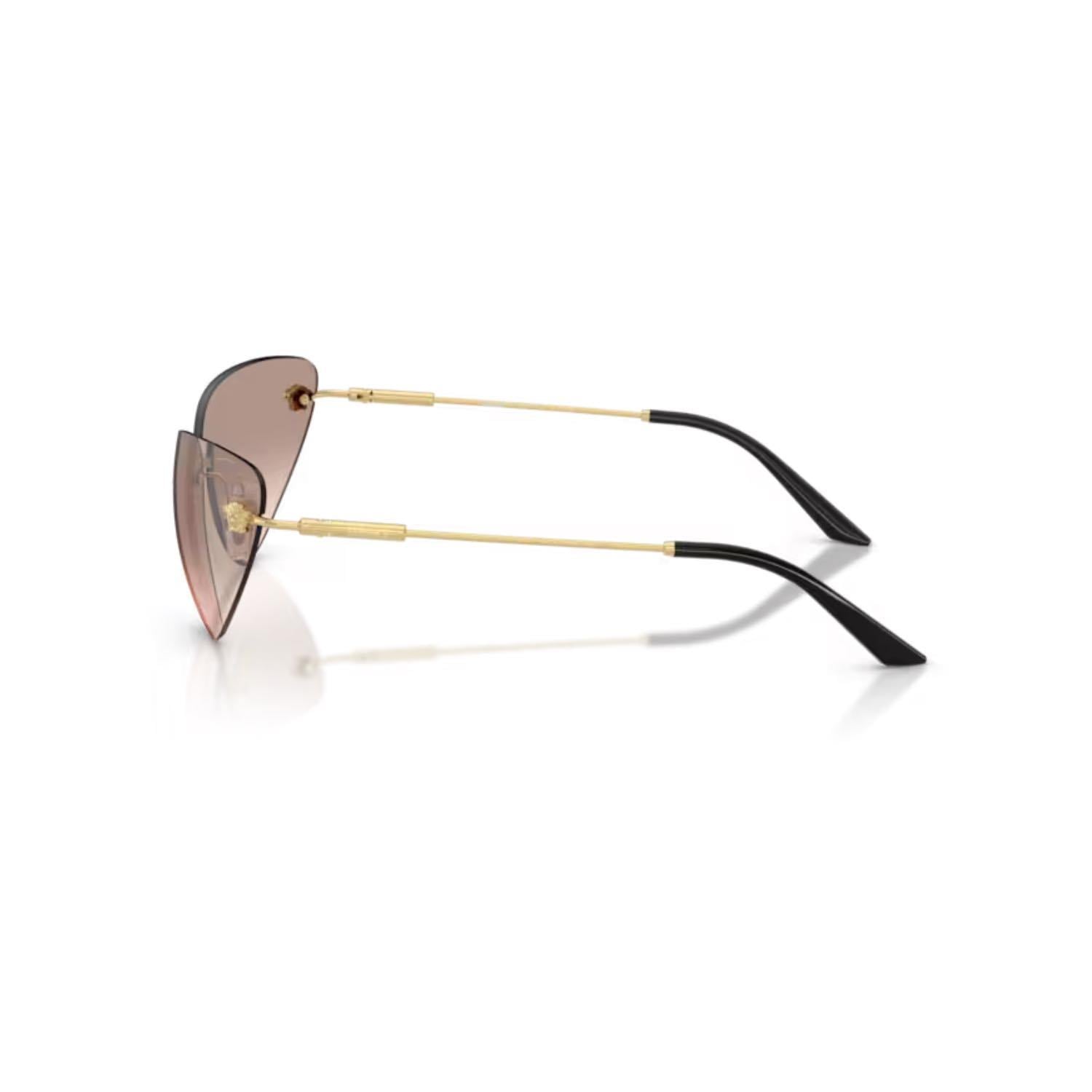 Versace VE 2281 10028Z 64 Kadın Çekik Gold Metal Güneş Gözlüğü