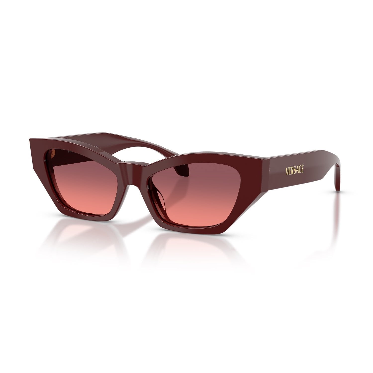 Versace VE 4488U 551520 53 Kadın Cat Eye Kırmızı Kemik Güneş Gözlüğü