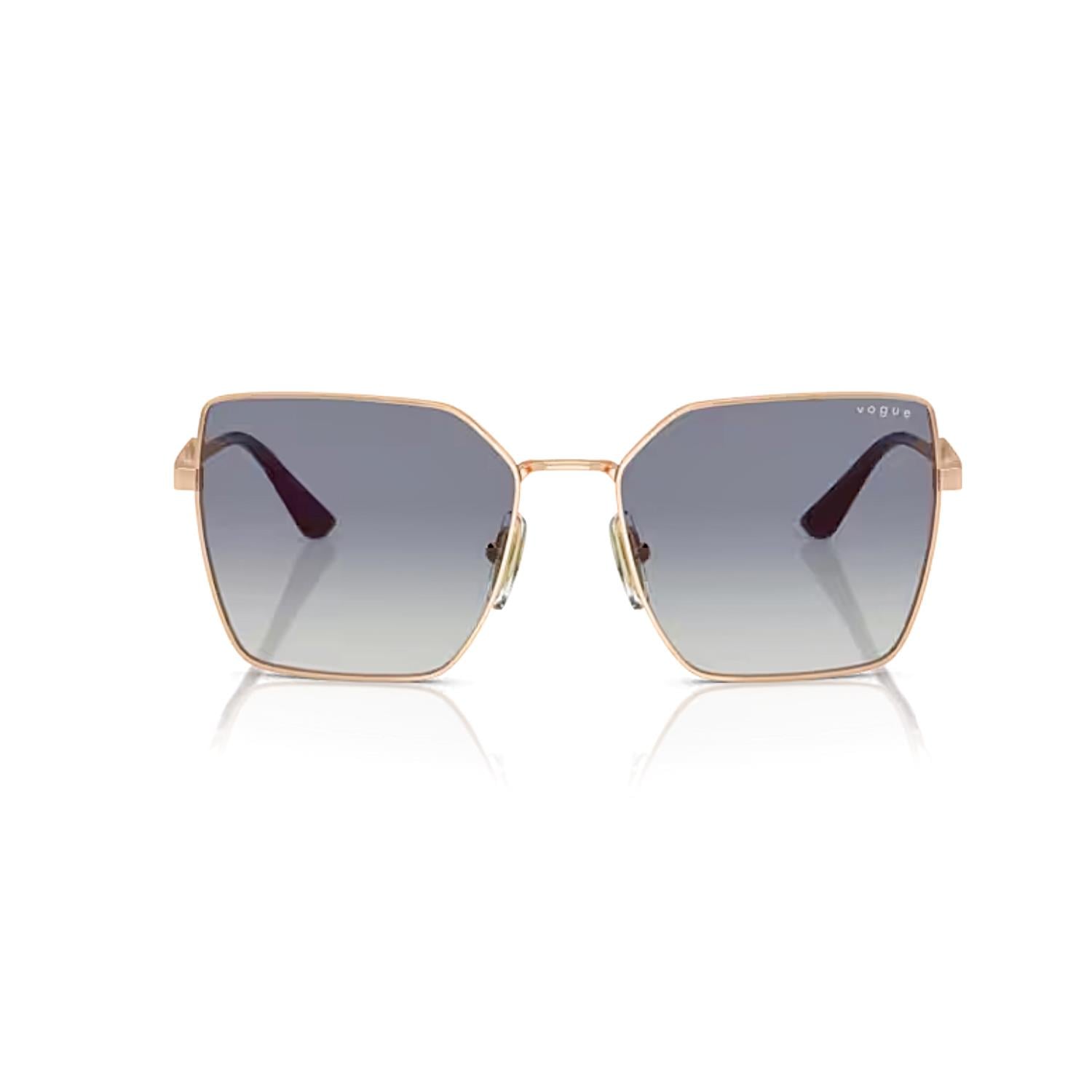 Vogue VO 4284S 51524L 56 Polarize Kadın Kare Rose Gold Metal Güneş Gözlüğü