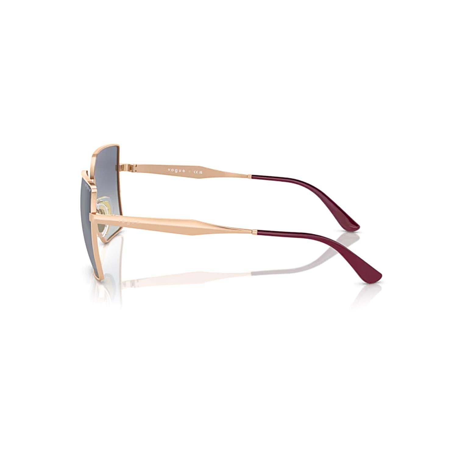 Vogue VO 4284S 51524L 56 Polarize Kadın Kare Rose Gold Metal Güneş Gözlüğü