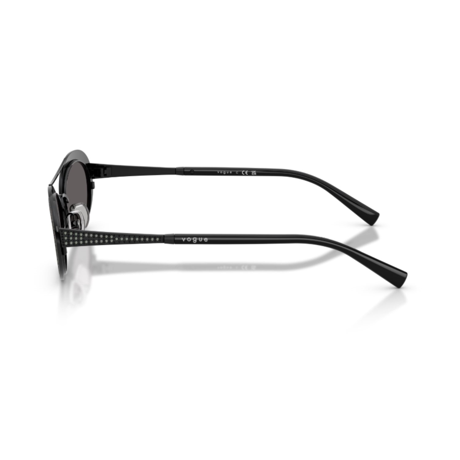 Vogue VO 4348SB 35287 54 Kadın Oval Siyah Metal Güneş Gözlüğü