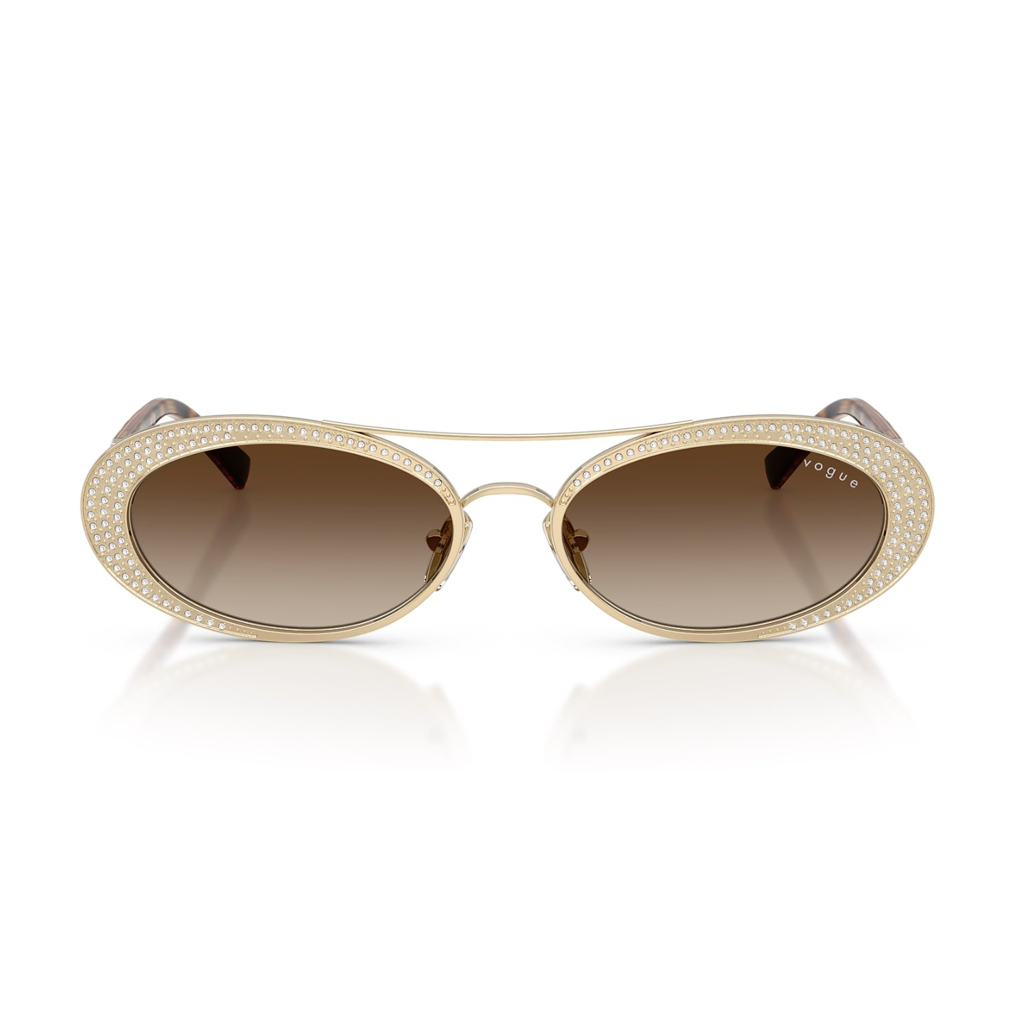 Vogue VO 4348SB 84813 54 Kadın Oval Degrade Gold Metal Güneş Gözlüğü